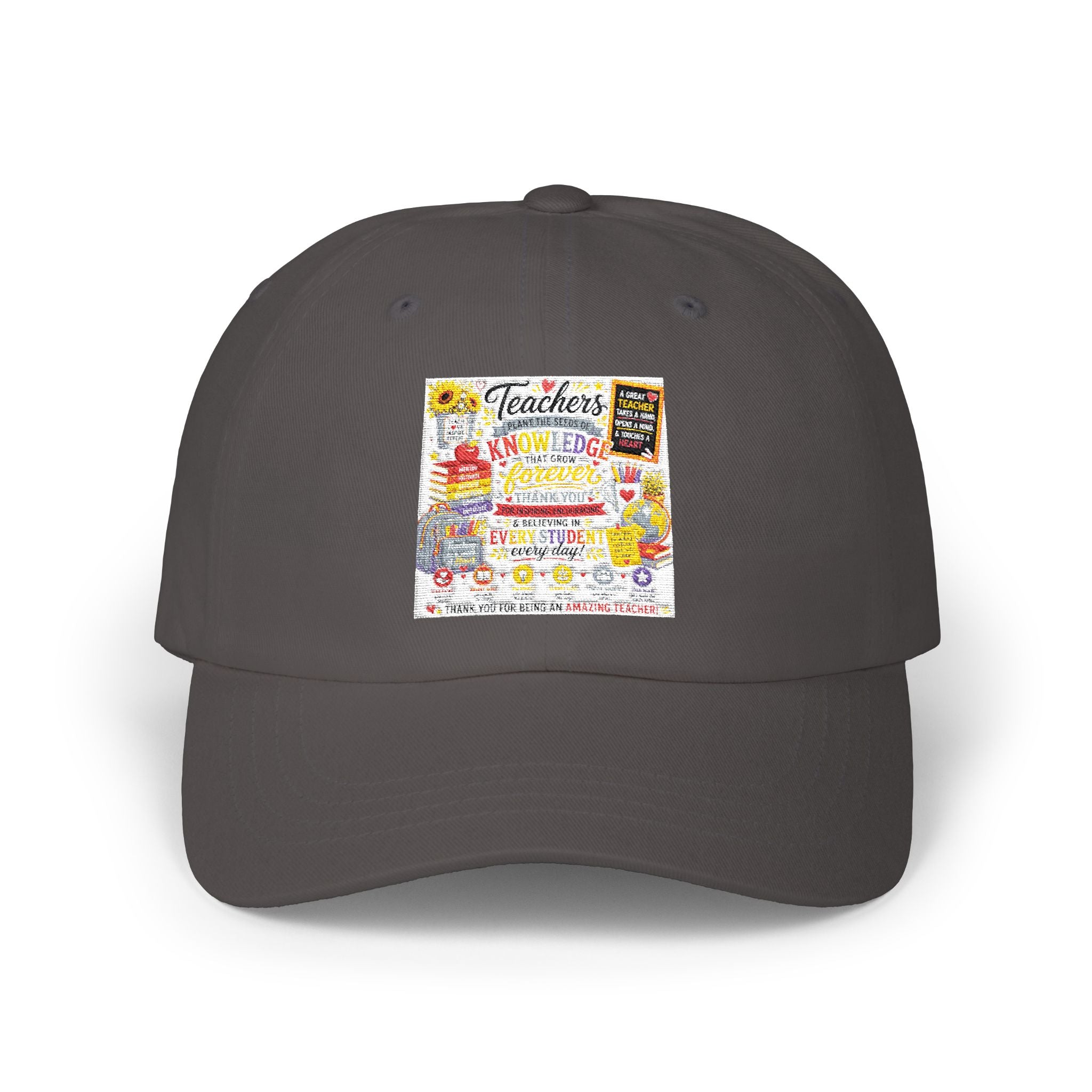 Dad Cap — Teacher Appreciation Collage Hat (Thank You, Best Teacher)