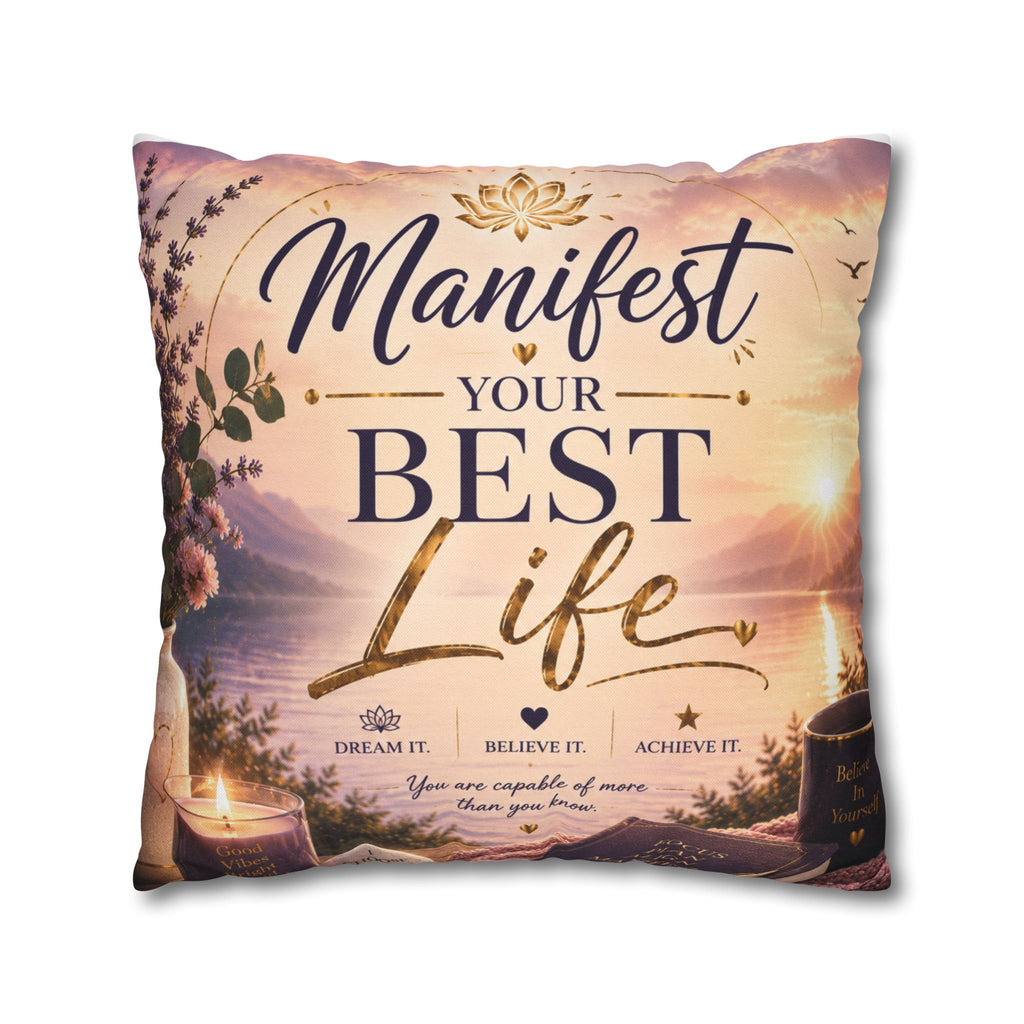 Manifest Your Best Life Decorative Pillowcase