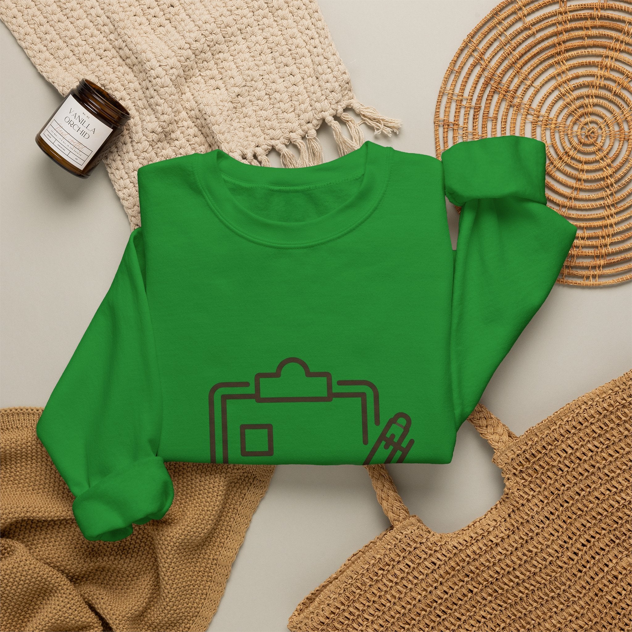 Checklist Crewneck Sweatshirt — Minimal Planner Icon Pullover