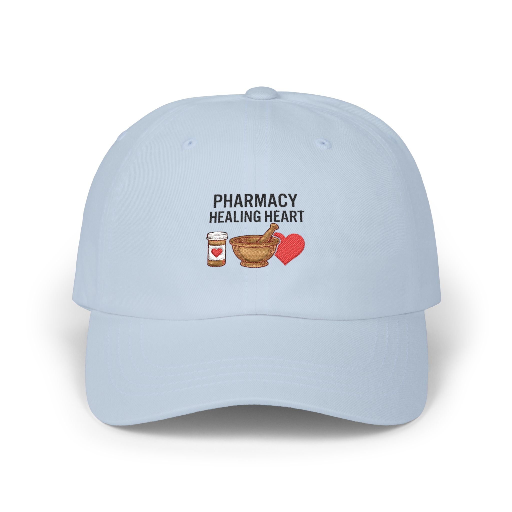 Dad Cap - "Pharmacy Healing Heart" Embroidered Pharmacist Hat