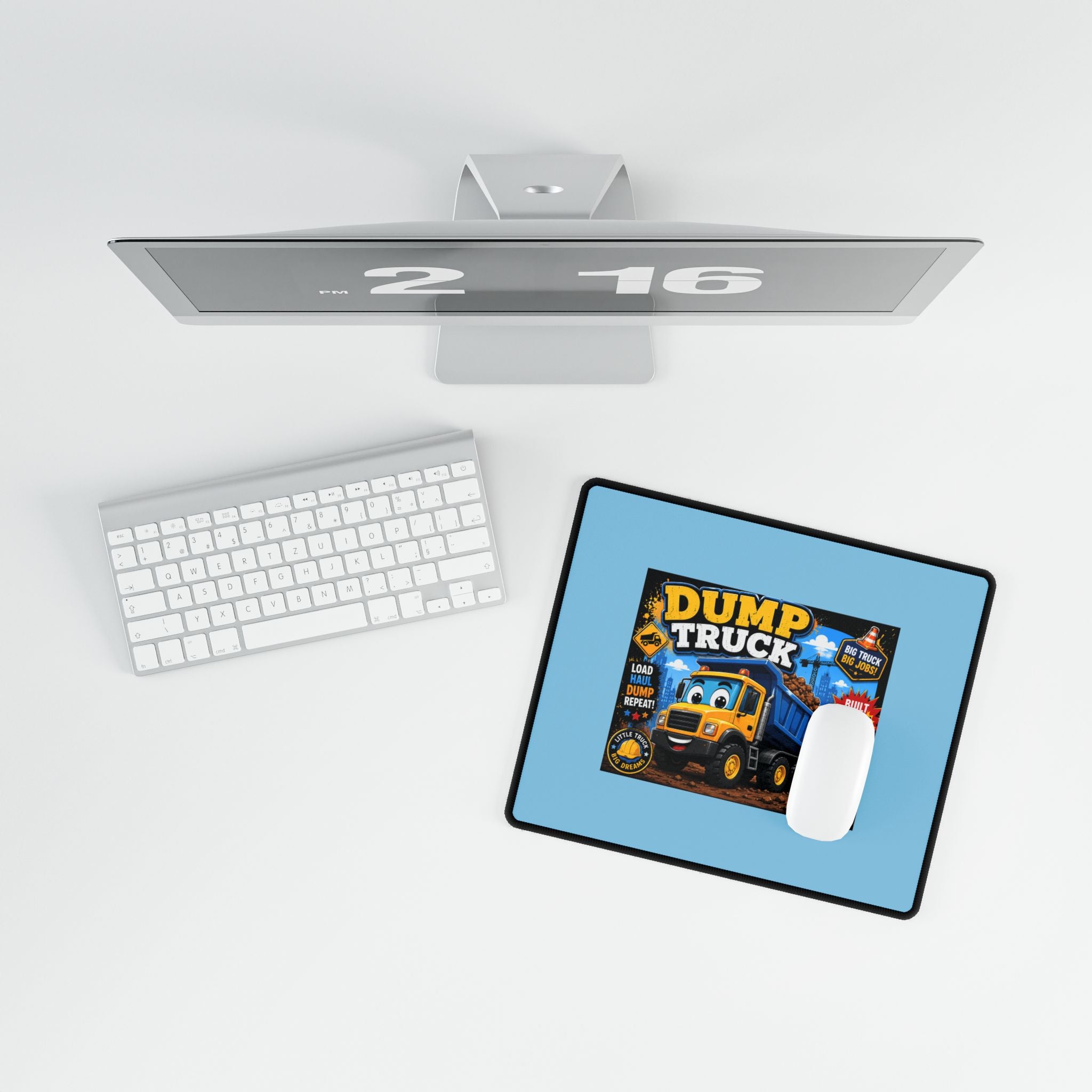Dump Truck Kids Desk Mat — Construction-Themed Gaming & Study Mouse Pad