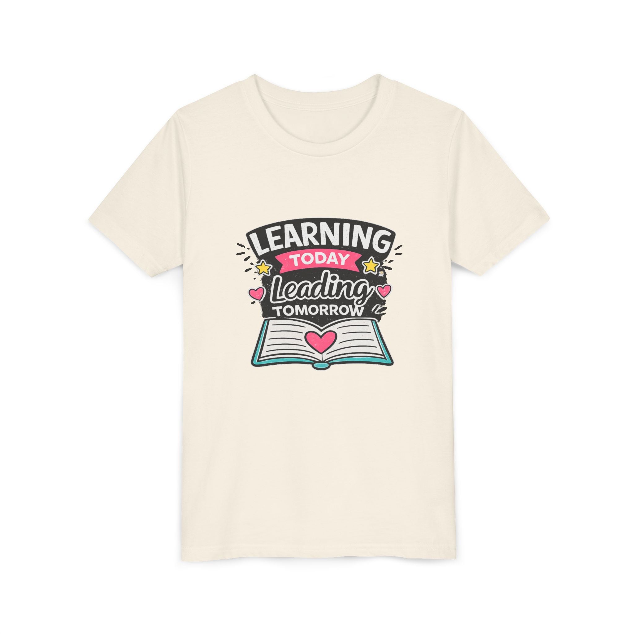 Youth Tee — "Learning Today, Leading Tomorrow" School Kids Graphic T-Shirt