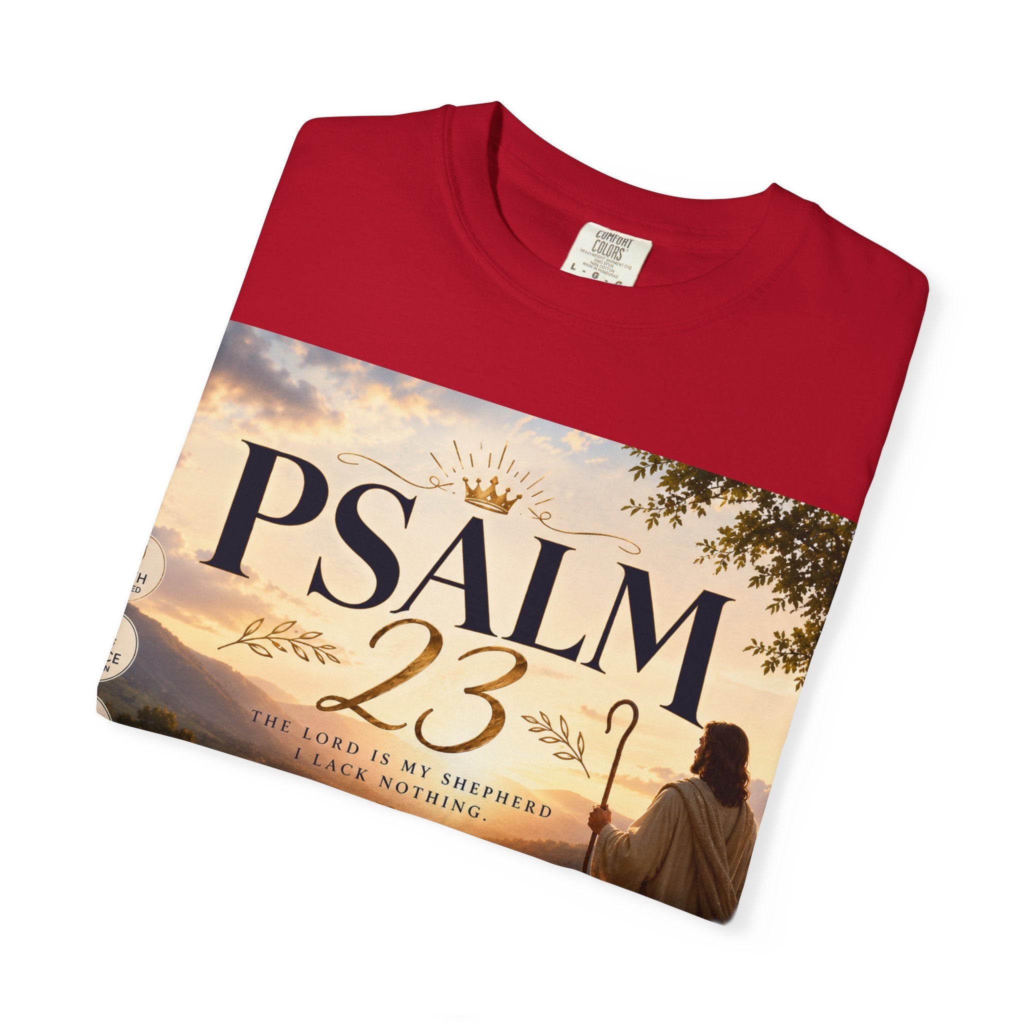 Psalm 23 T-Shirt — Christian Faith Shepherd Graphic Tee