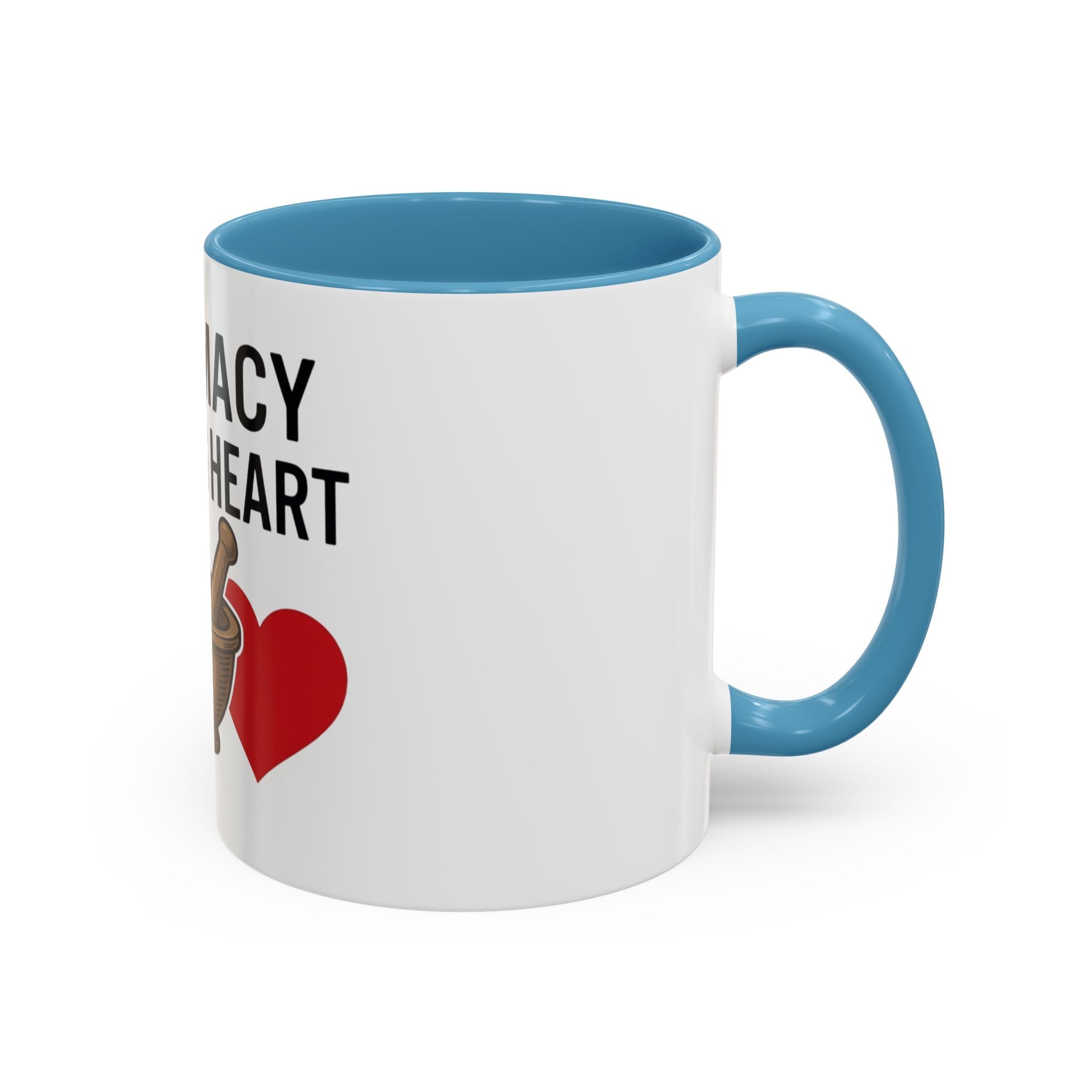 Pharmacy Healing Heart Coffee Mug — Pharmacist Appreciation Accent Mug