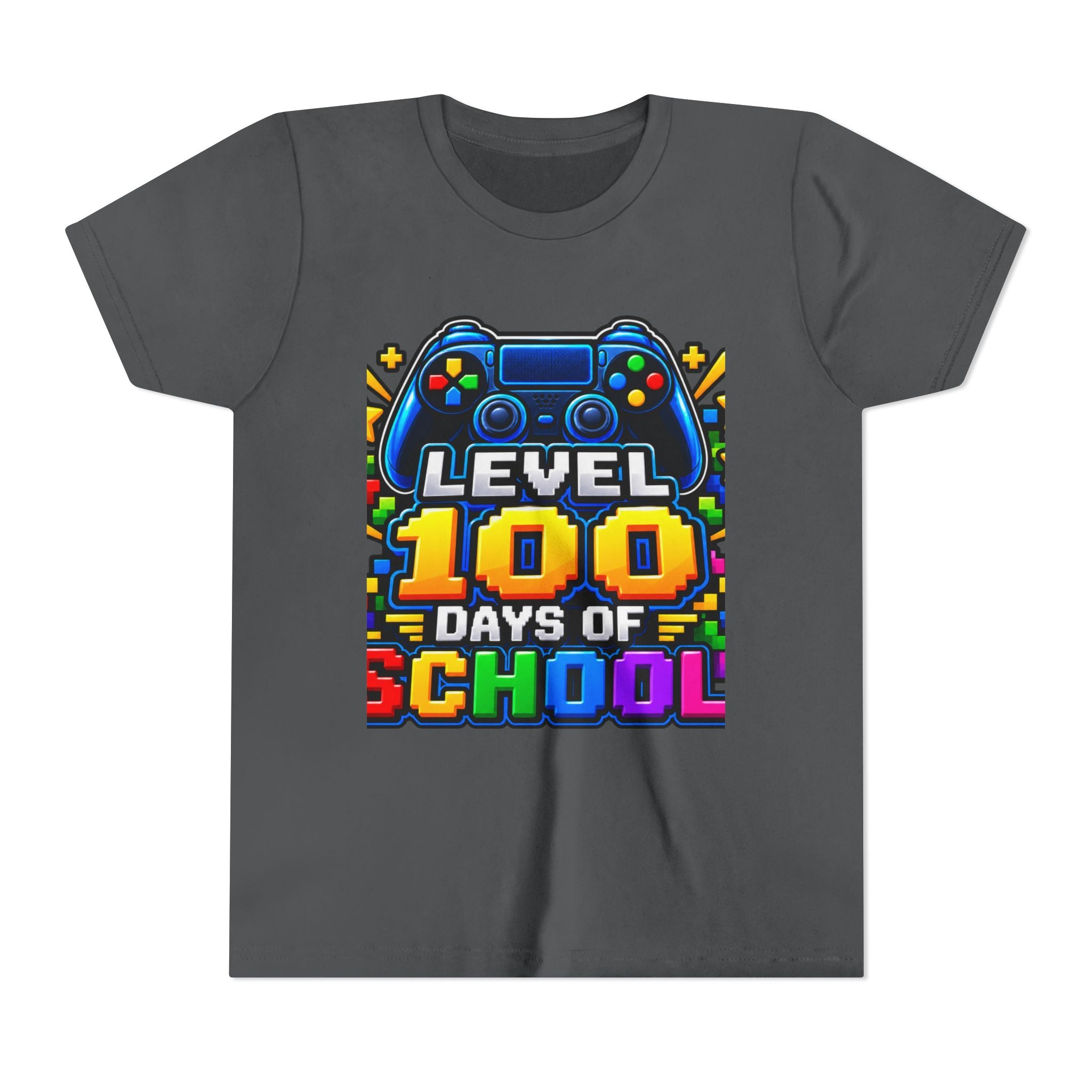 Level 100 Days of School Youth Tee — Gamer 100th Day of School Shirt