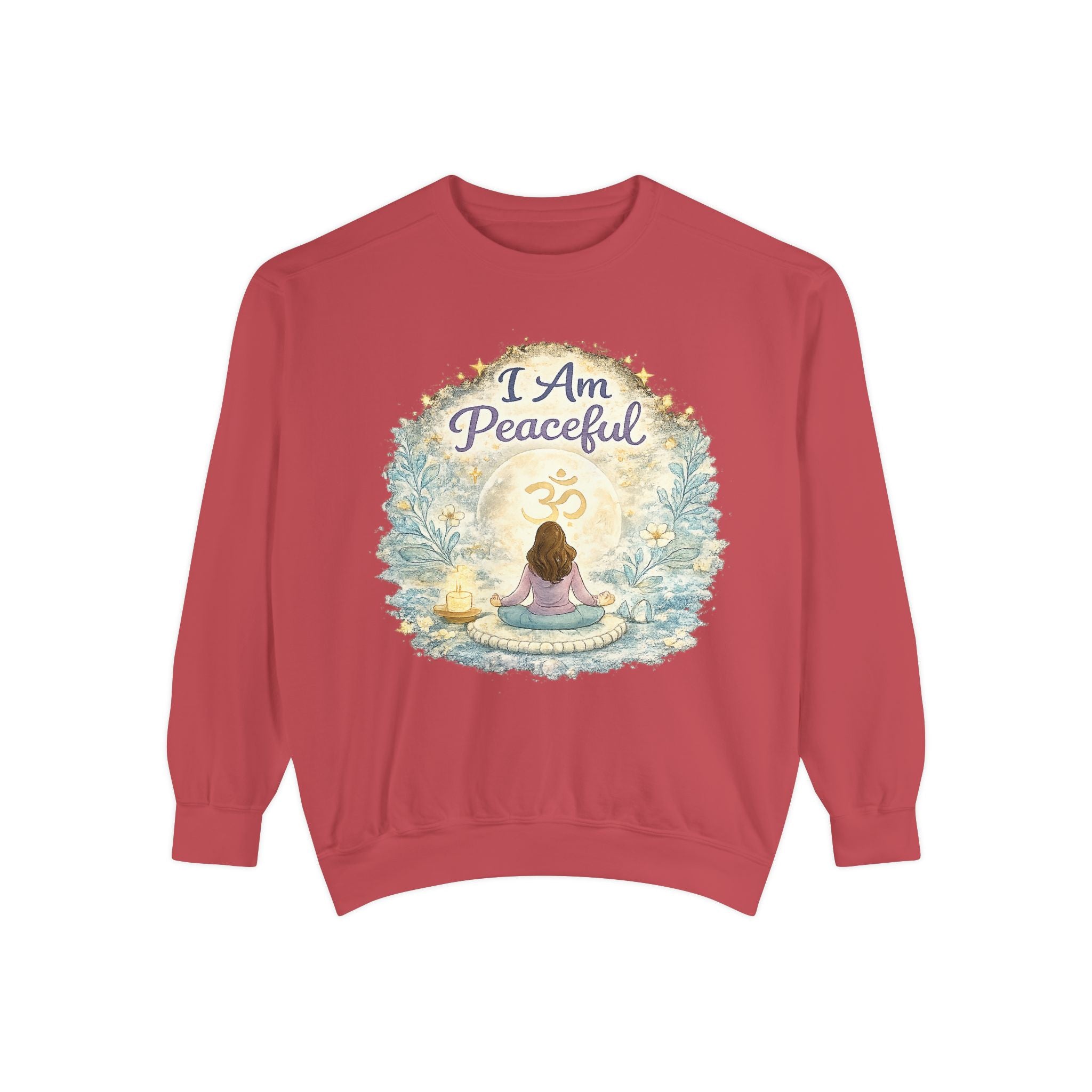 I Am Peaceful Meditation Sweatshirt — Yoga, Mindfulness & Spiritual Comfort