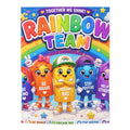 Rainbow Team Baby Swaddle Blanket — Cute Positive Message Infant Wrap (Be Brave, Dream Big, Stay Positive)