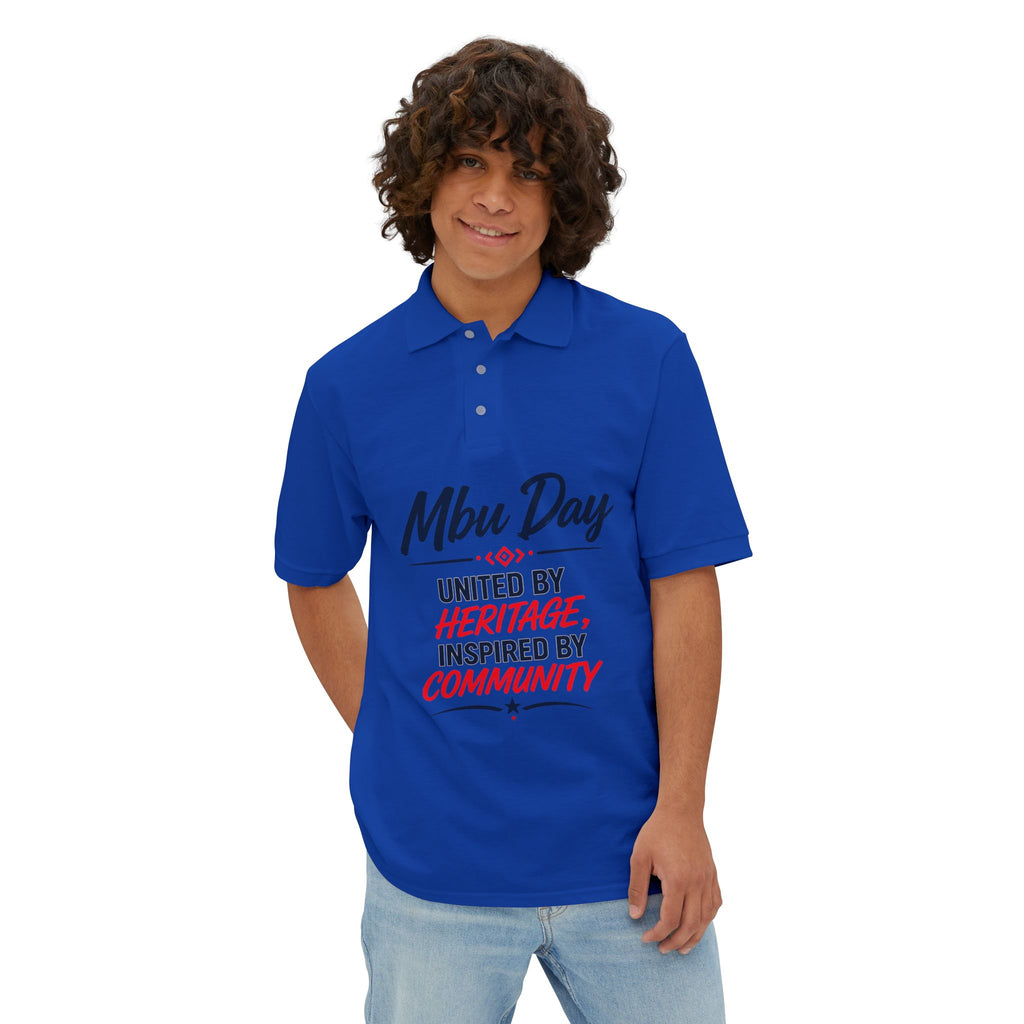 Mbu Day Texas Polo — 'Mbu Day: United by Heritage, Inspired by Community' Men's Polo