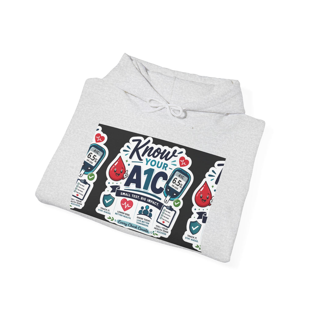 Know Your A1C Hoodie — Diabetes Awareness Sweatshirt