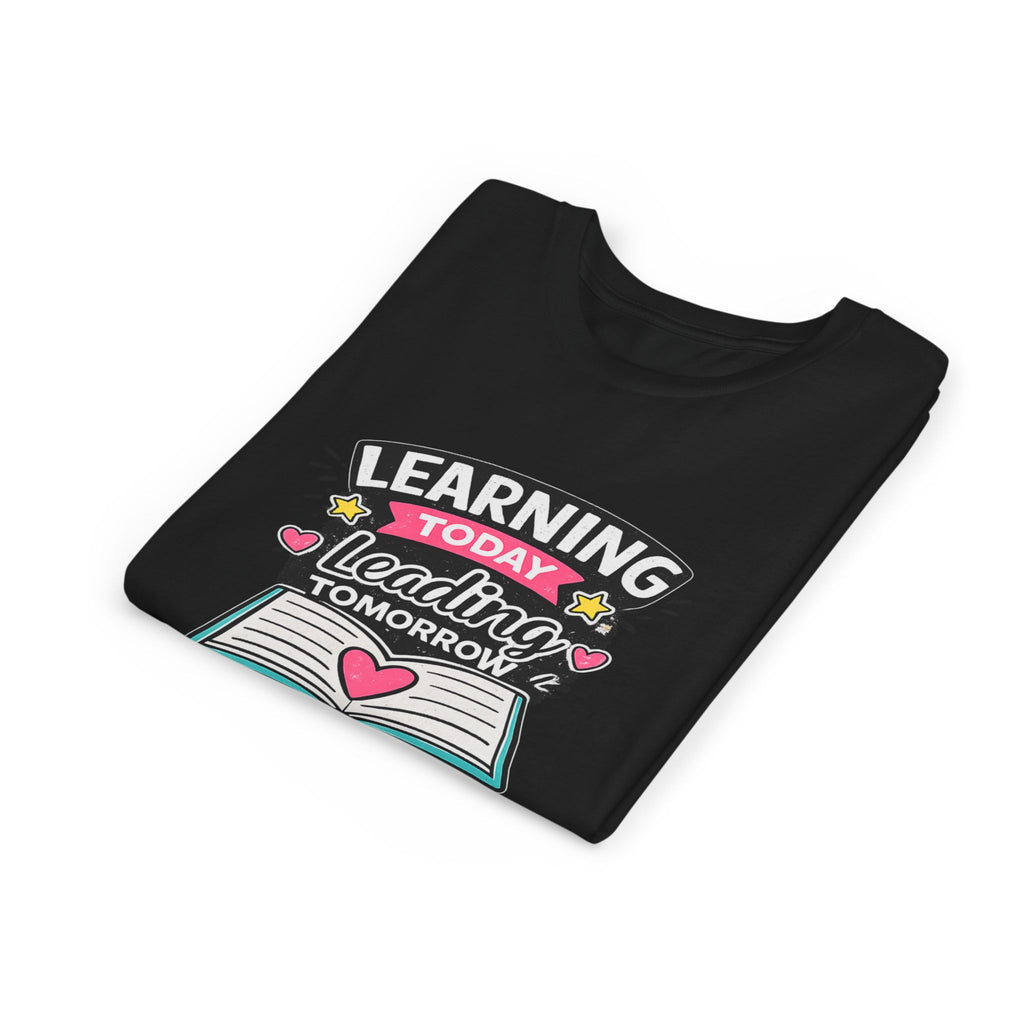 Youth Tee — "Learning Today, Leading Tomorrow" School Kids Graphic T-Shirt