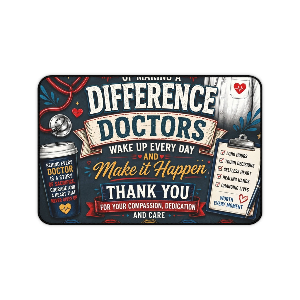 Doctor Appreciation Desk Mat – "Making a Difference" Thank You Gift