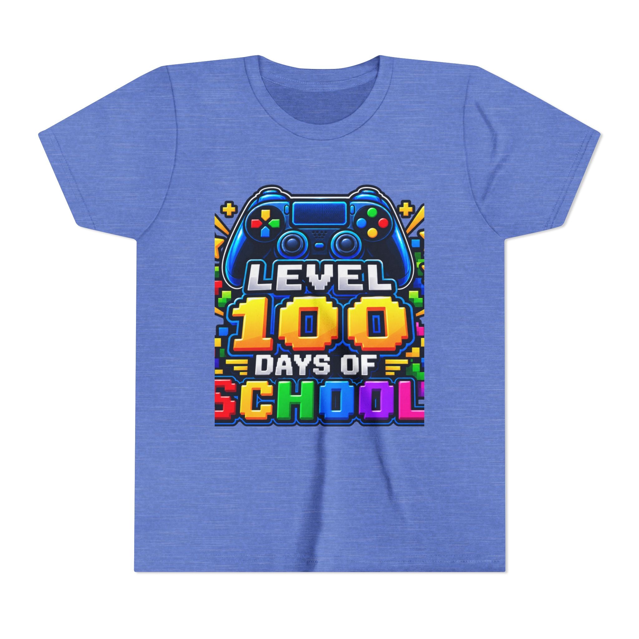 Level 100 Days of School Youth Tee — Gamer 100th Day of School Shirt