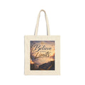 Believe Without Limits Canvas Tote — Inspirational Faith Quote Book Tote