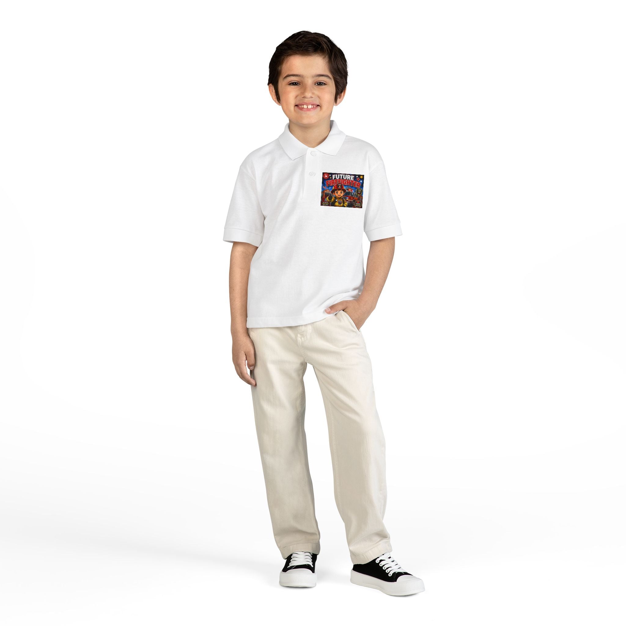 Youth Polo — "Future Firefighter" Kids Short-Sleeve Polo