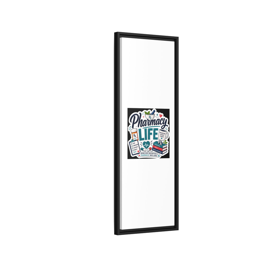 Pharmacy Life Framed Canvas Art — Colorful Pharmacist Wall Decor