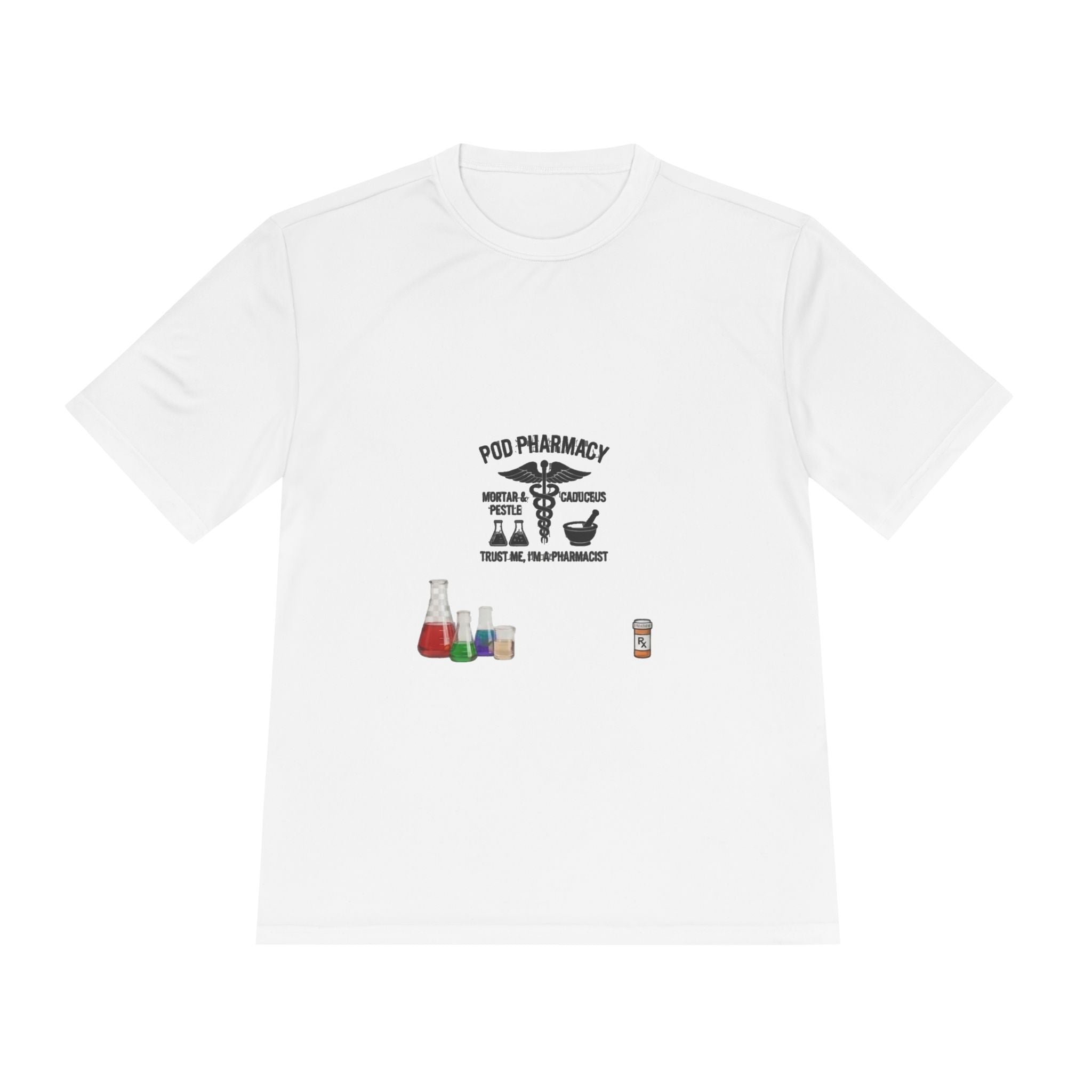 Lab Tech Tee — 'PhD Pharmacy' Science Beakers Graphic Shirt