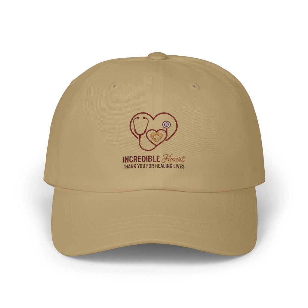 Dad Cap — "Incredible Heart" Thank You For Healing Lives Embroidered Hat