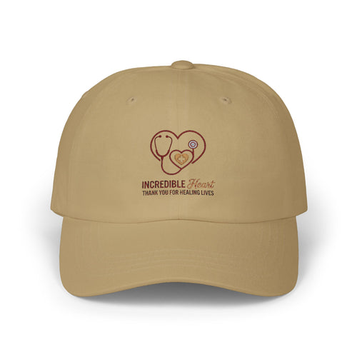 Dad Cap — "Incredible Heart" Thank You For Healing Lives Embroidered Hat