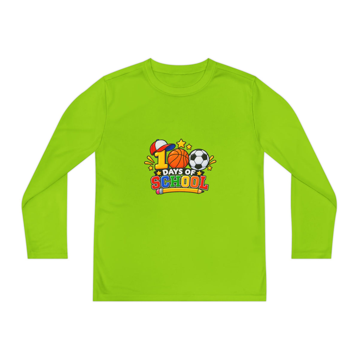 Youth Long Sleeve Tee – "1 Days of School" Sports Back-to-School Shirt
