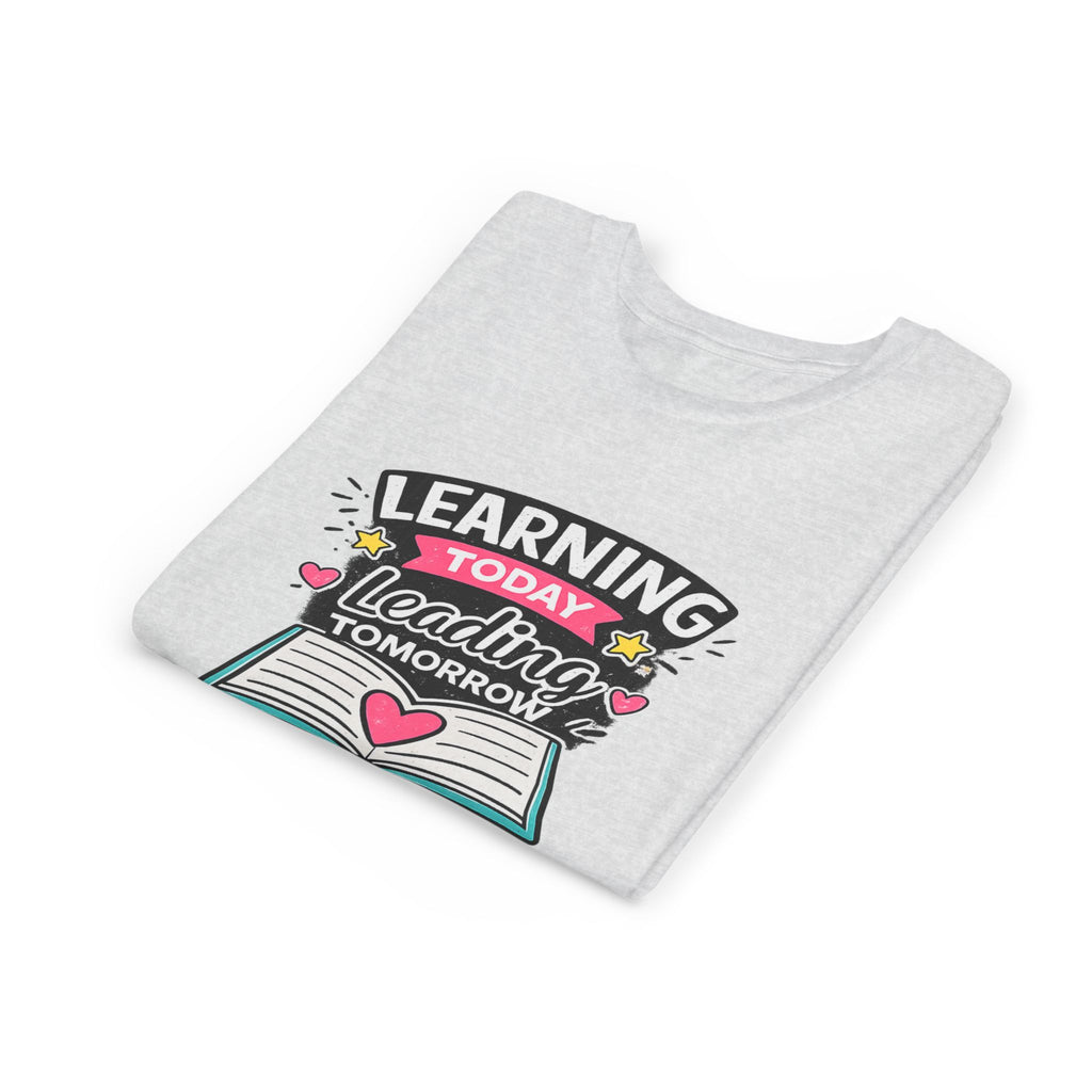 Youth Tee — "Learning Today, Leading Tomorrow" School Kids Graphic T-Shirt