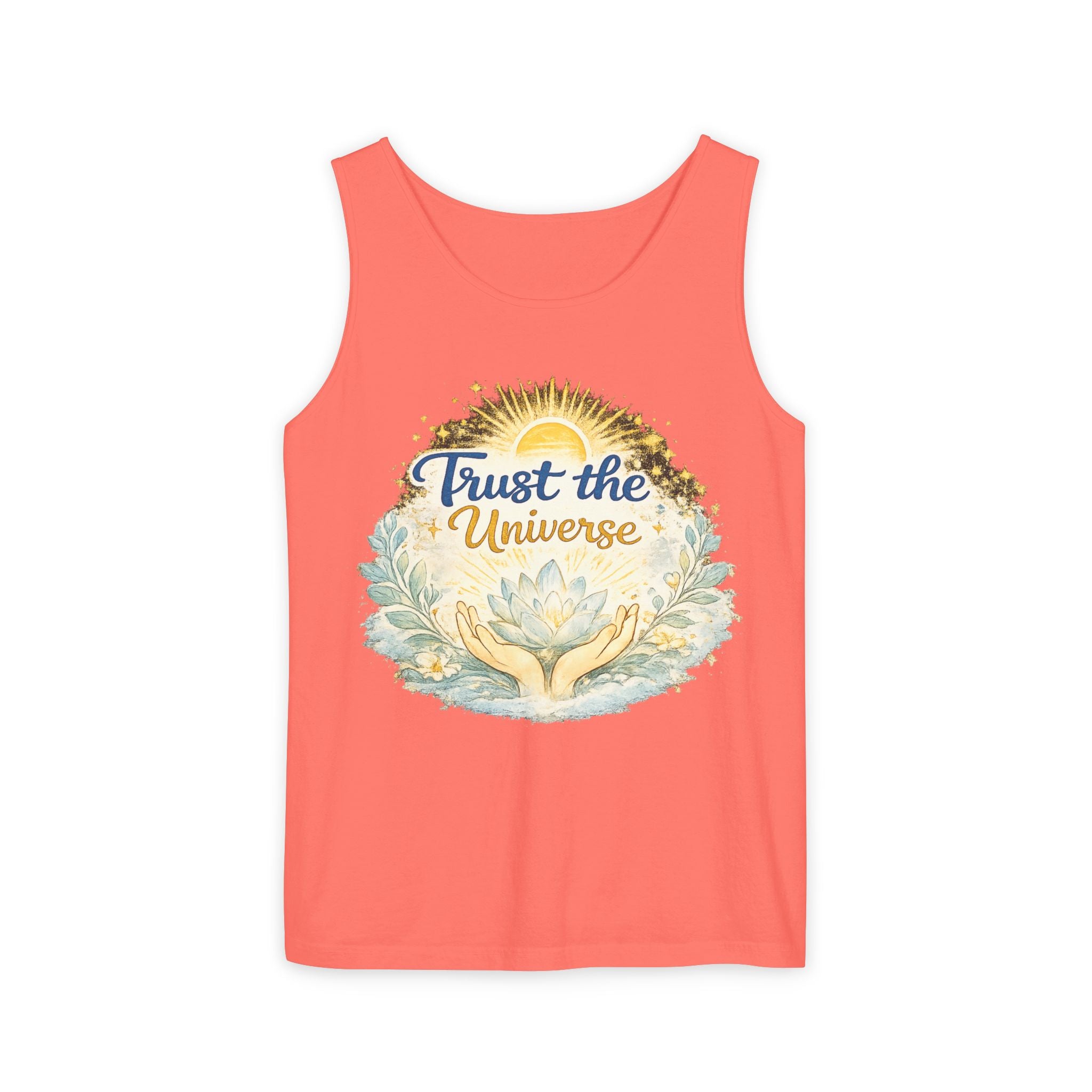 Trust the Universe Tank Top — Spiritual Lotus Graphic Vest