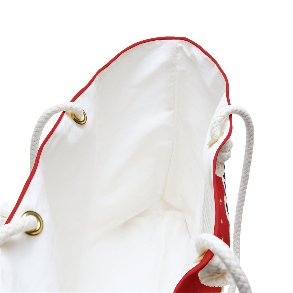 Grateful & Abundant Weekender Bag — Red Inspirational Travel Tote