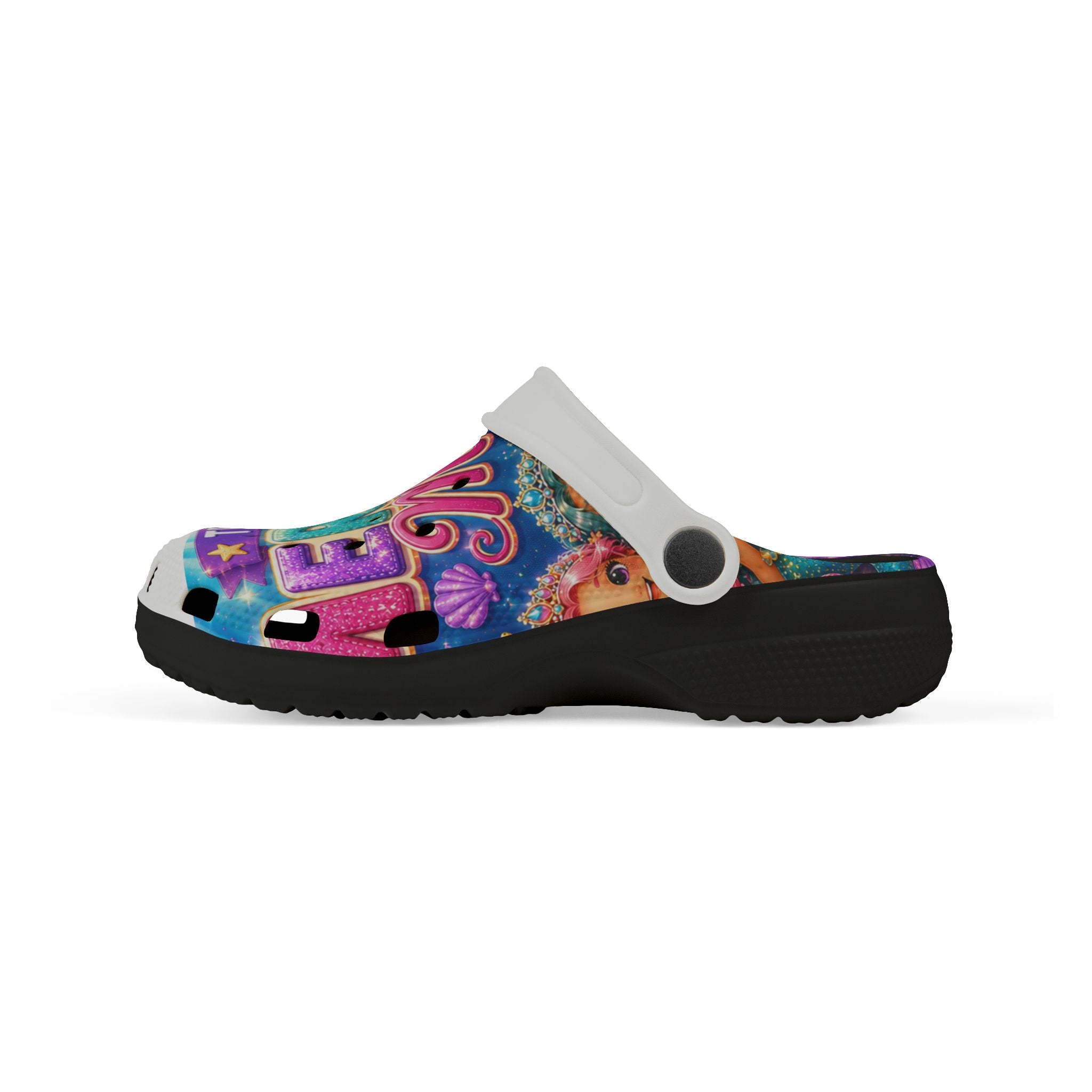 Kids "Team Mermaid Magic" EVA Foam Clogs — Colorful Waterproof Beach Shoes
