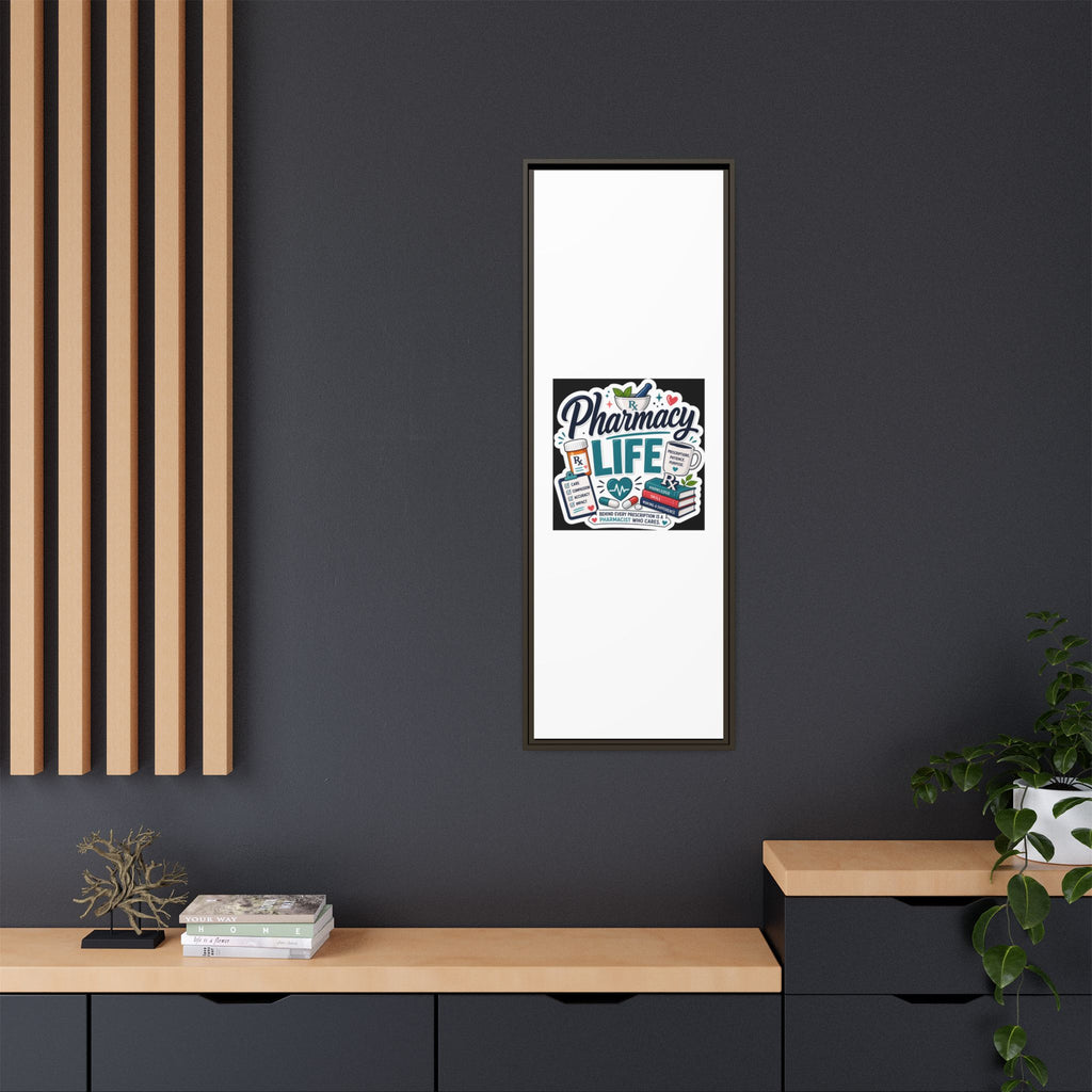 Pharmacy Life Framed Canvas Art — Colorful Pharmacist Wall Decor