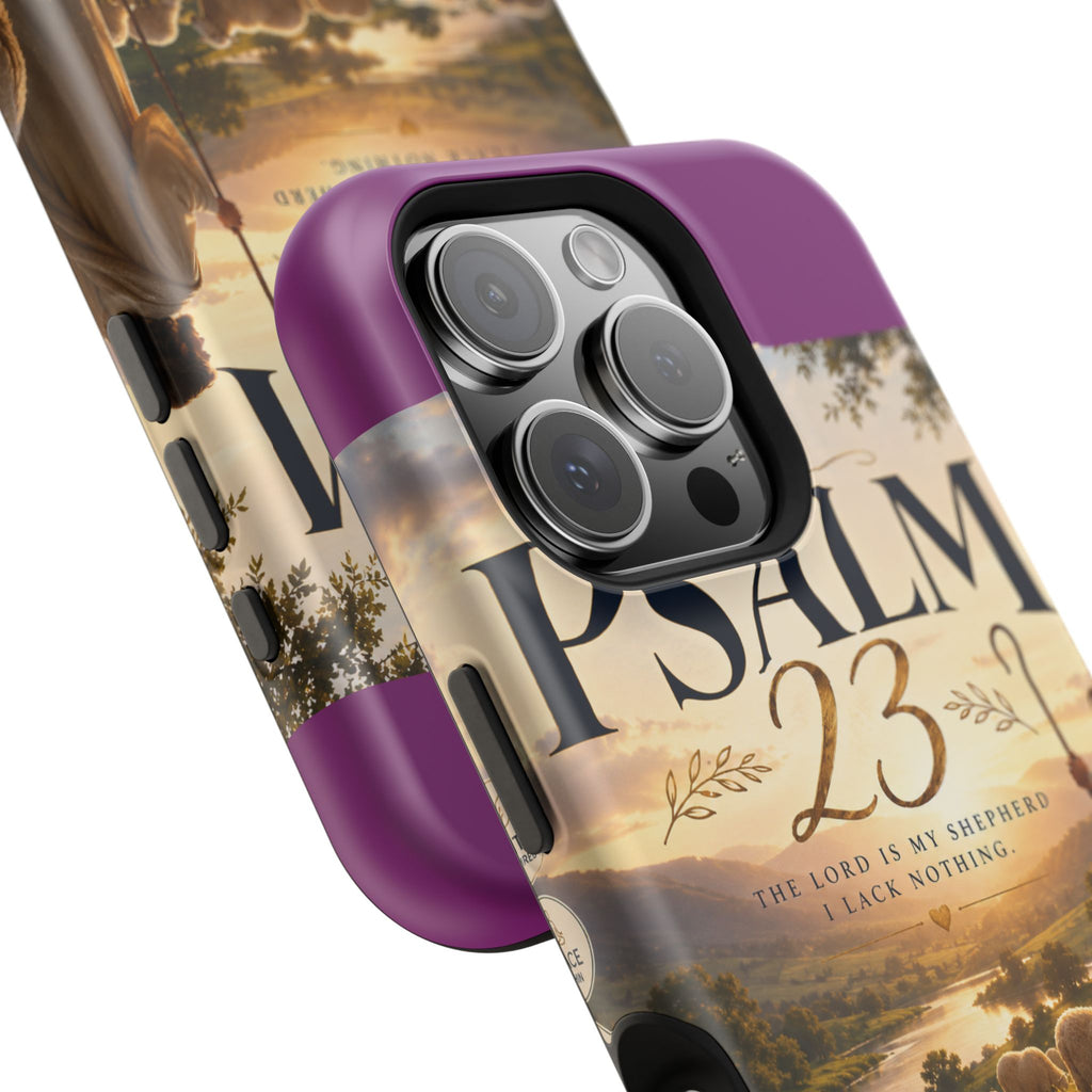 Psalm 23 Phone Case — Magnetic Impact-Resistant Christian iPhone Cover
