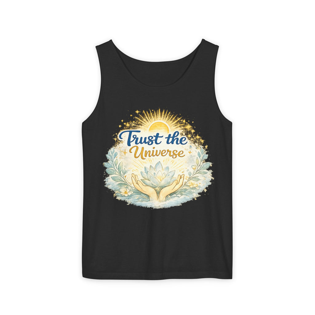 Trust the Universe Tank Top — Spiritual Lotus Graphic Vest