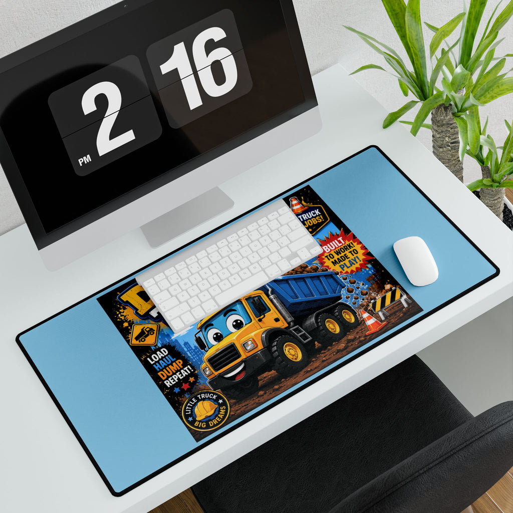 Dump Truck Kids Desk Mat — Construction-Themed Gaming & Study Mouse Pad