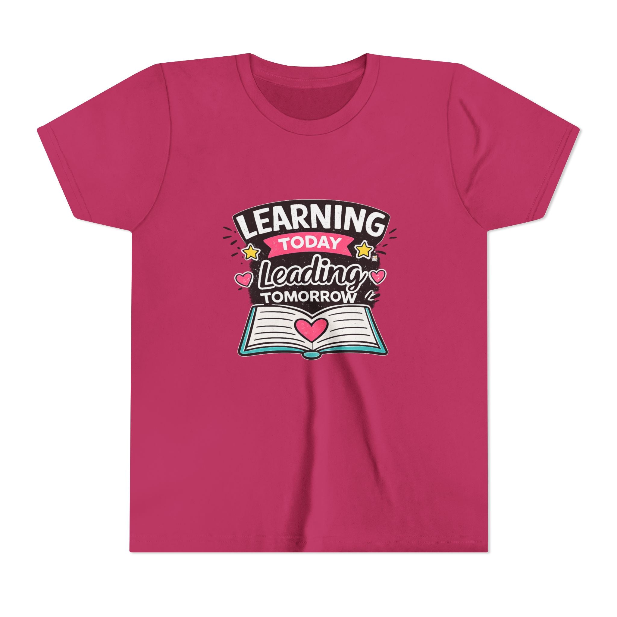 Youth Tee — "Learning Today, Leading Tomorrow" School Kids Graphic T-Shirt