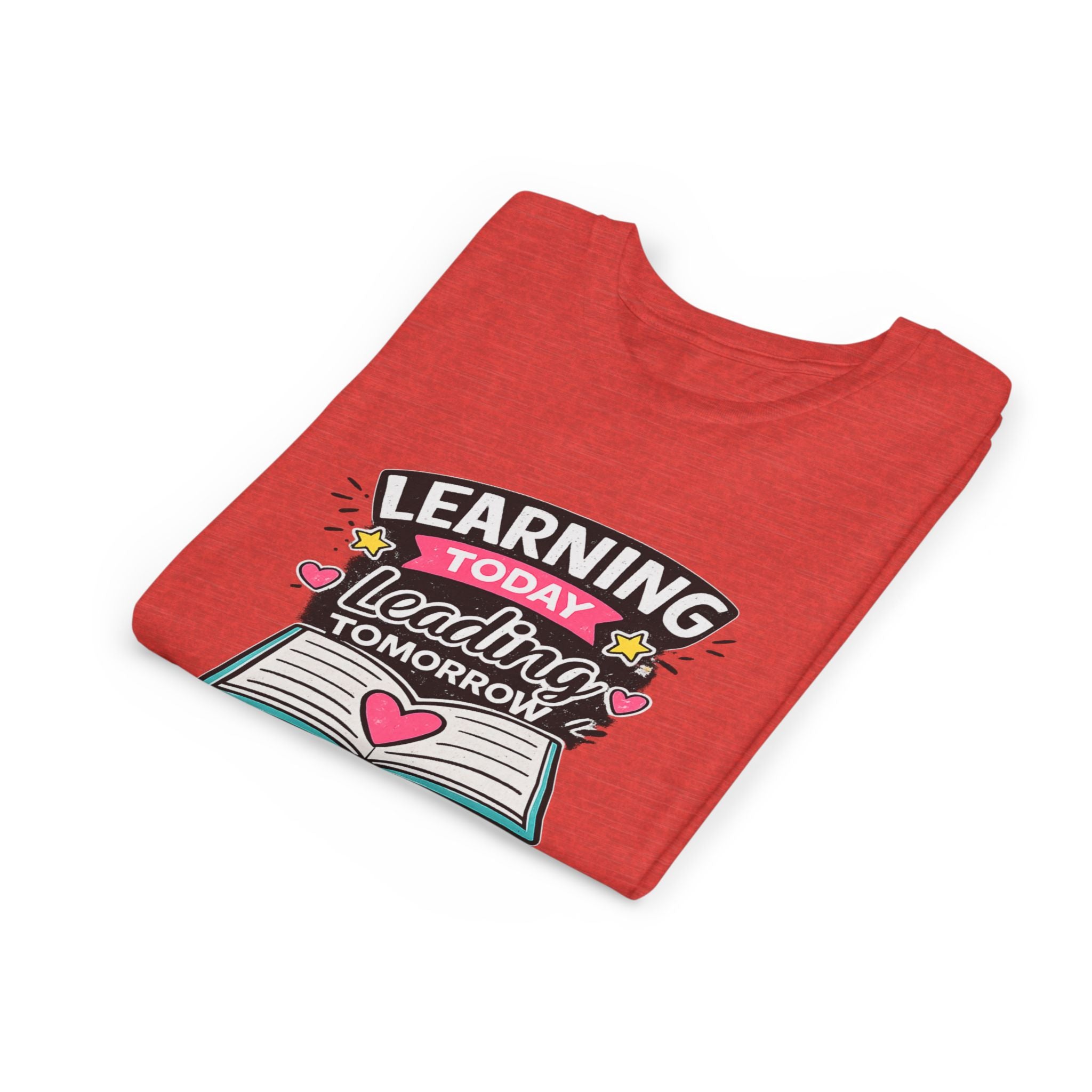 Youth Tee — "Learning Today, Leading Tomorrow" School Kids Graphic T-Shirt