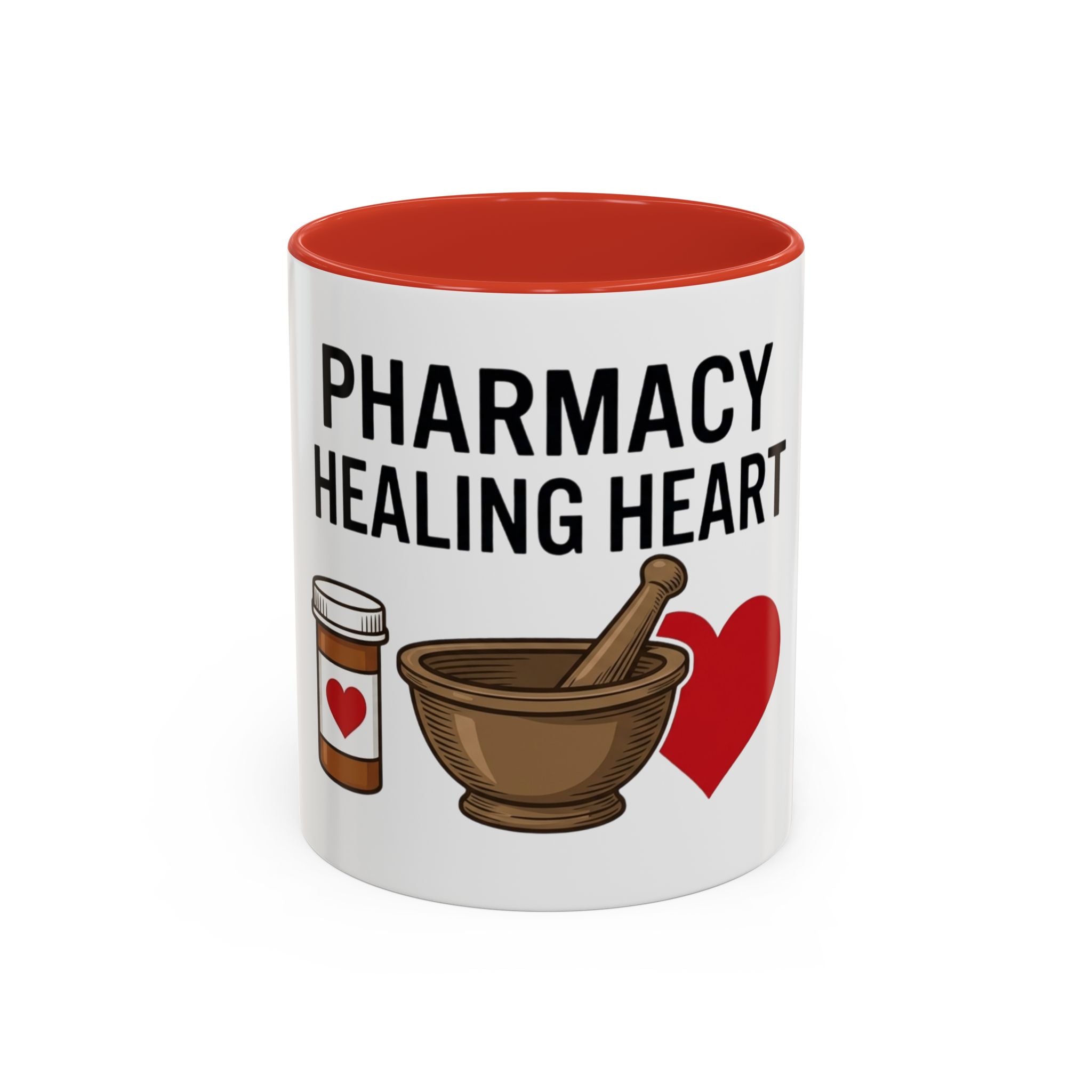Pharmacy Healing Heart Coffee Mug — Pharmacist Appreciation Accent Mug