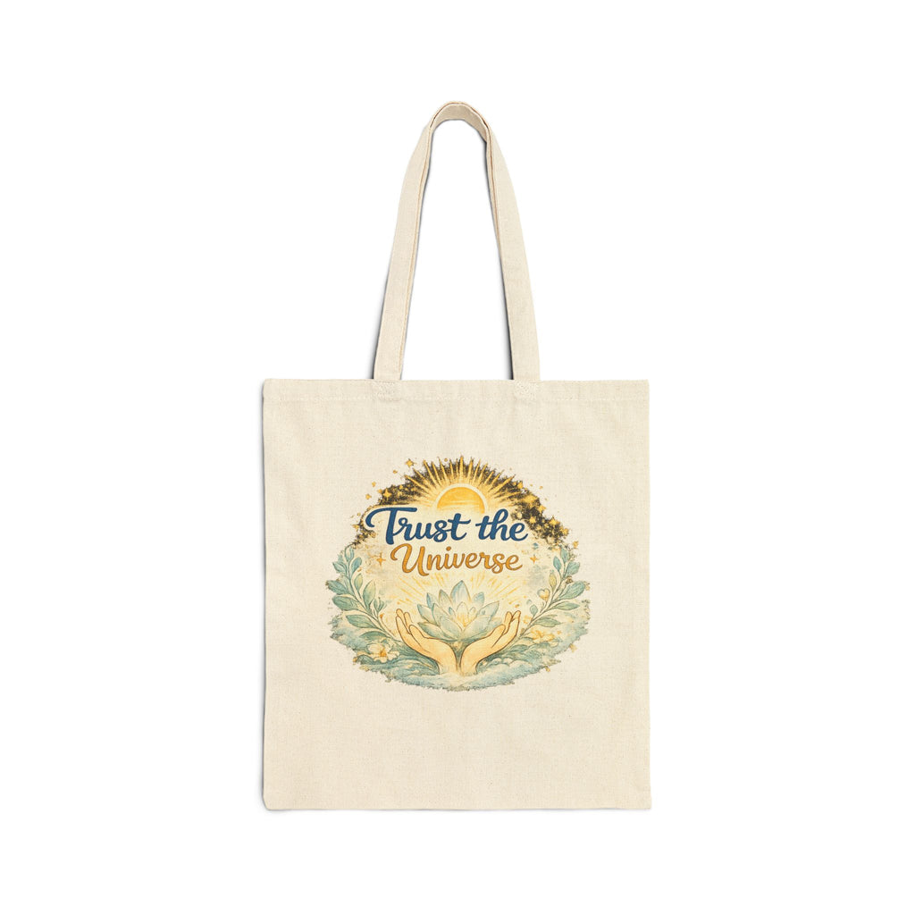 Trust the Universe Canvas Tote Bag – Boho Spiritual Eco Grocery Shopper