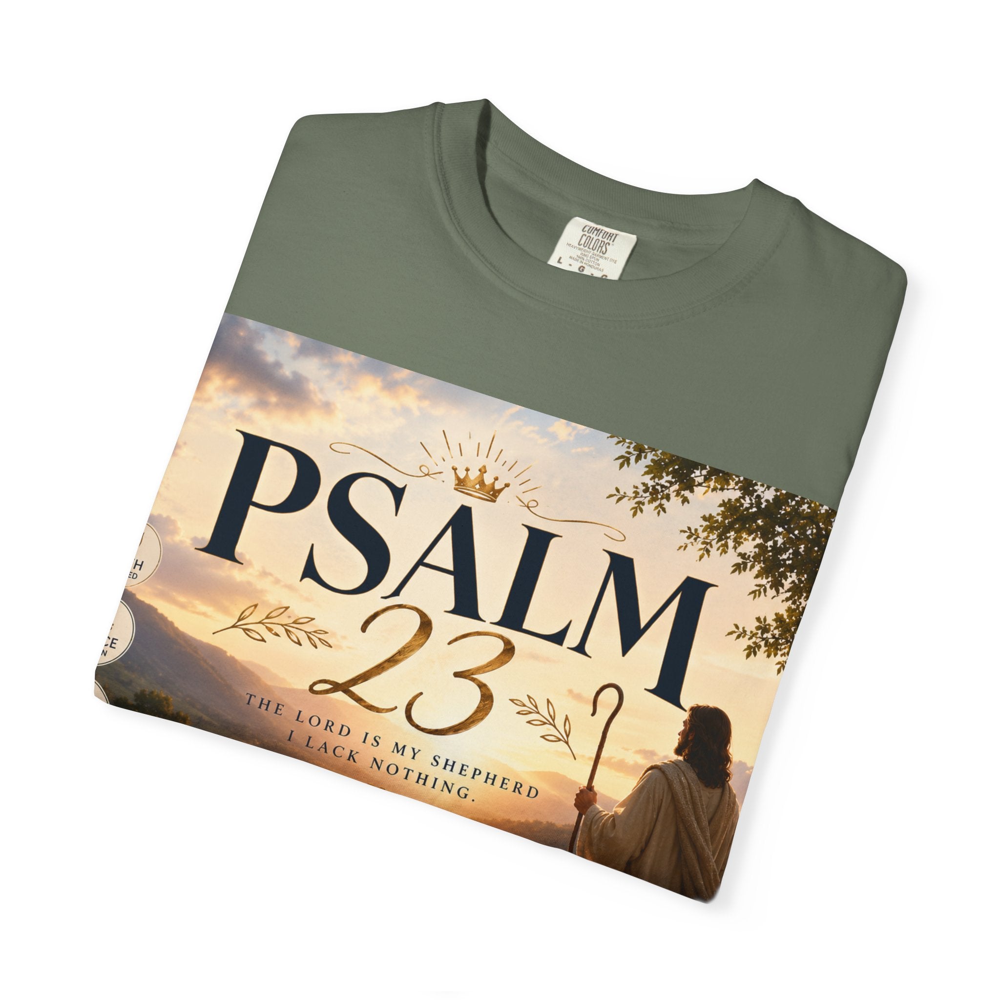 Psalm 23 T-Shirt — Christian Faith Shepherd Graphic Tee