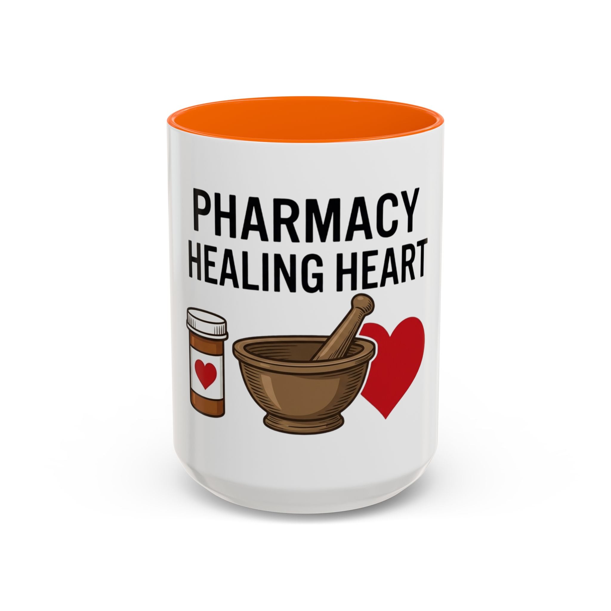 Pharmacy Healing Heart Coffee Mug — Pharmacist Appreciation Accent Mug
