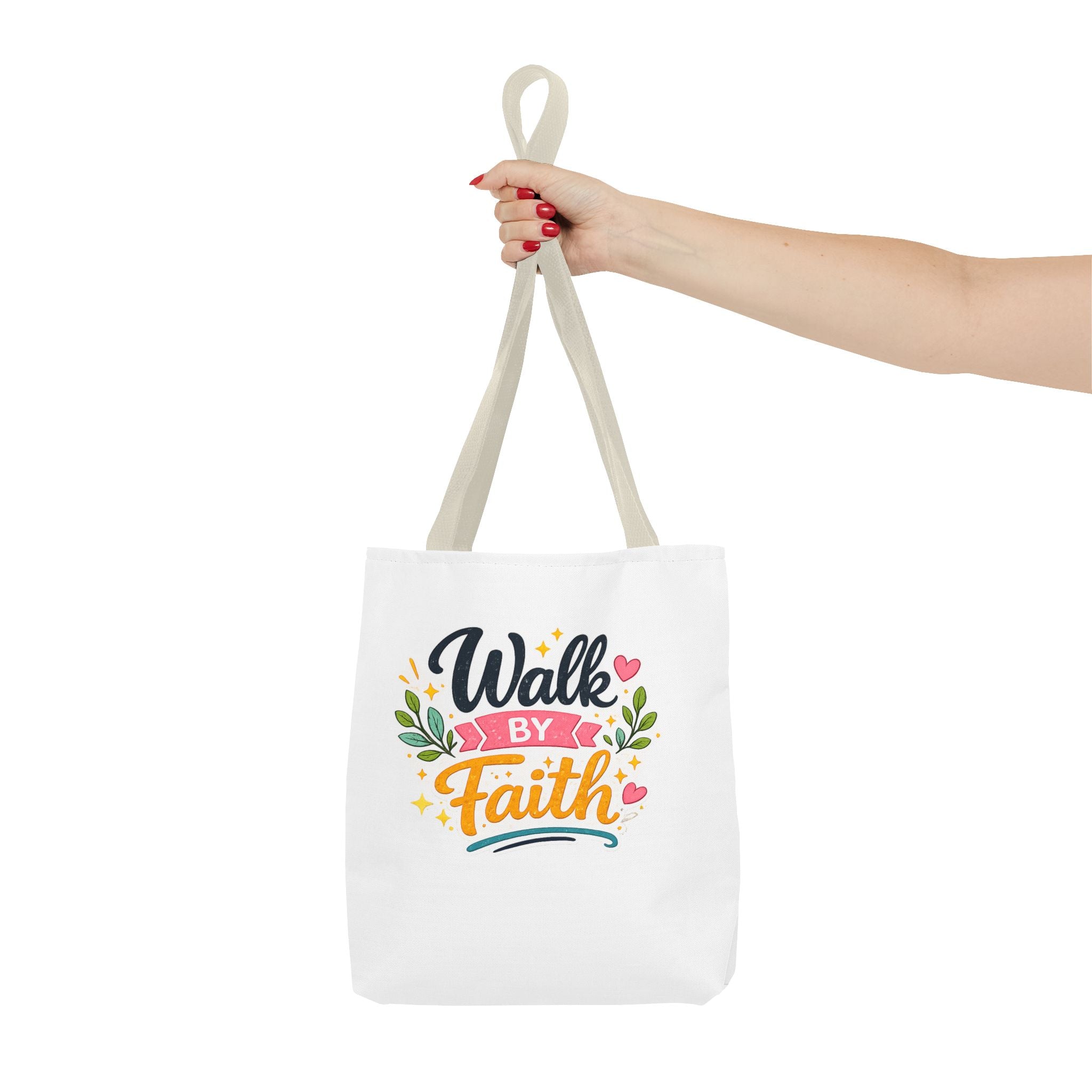 Walk By Faith Tote Bag — Inspirational Christian Canvas Tote, Faith-Based Gift