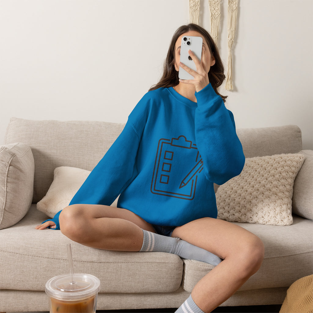 Checklist Crewneck Sweatshirt — Minimal Planner Icon Pullover