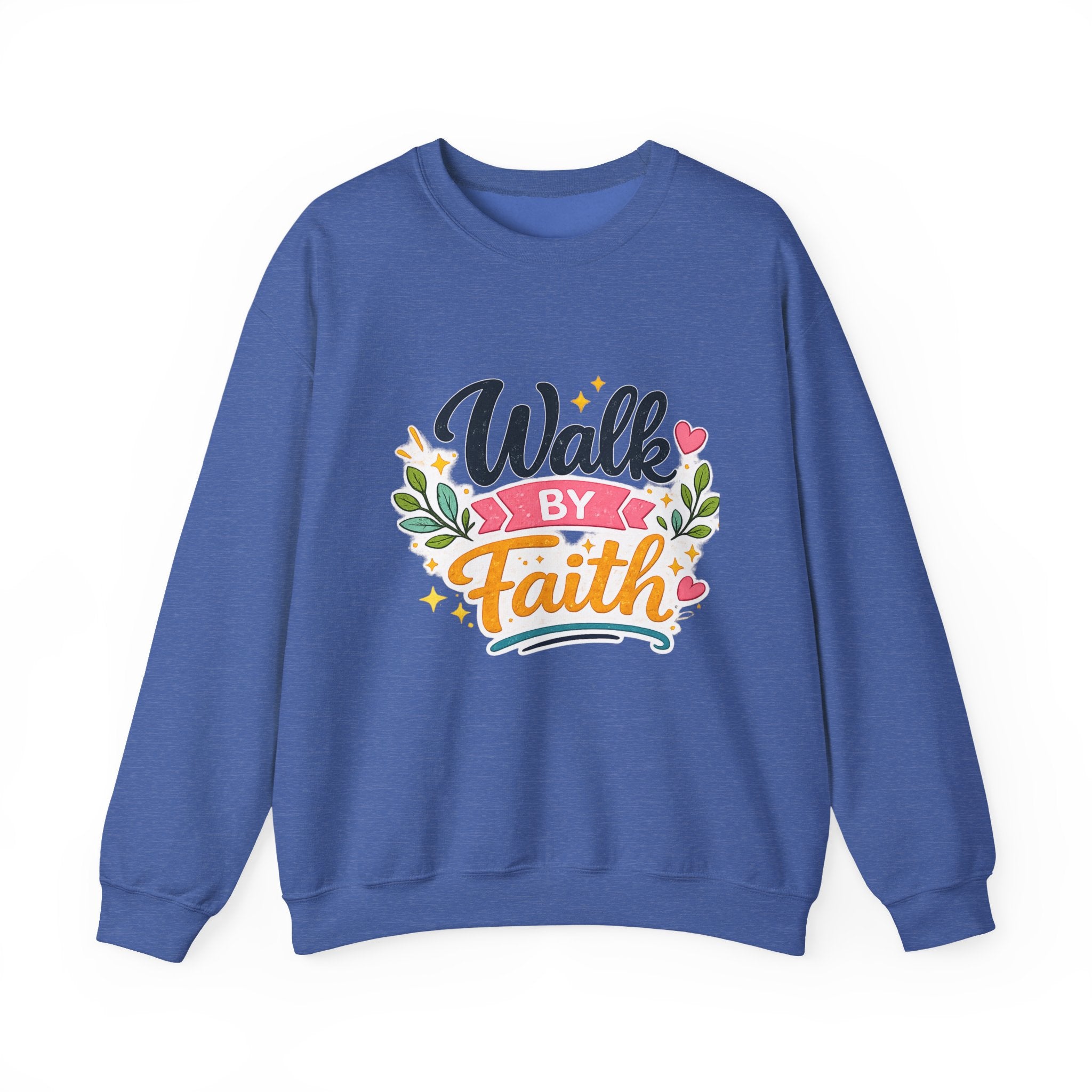 Walk By Faith Crewneck Sweatshirt — Inspirational Christian Pullover