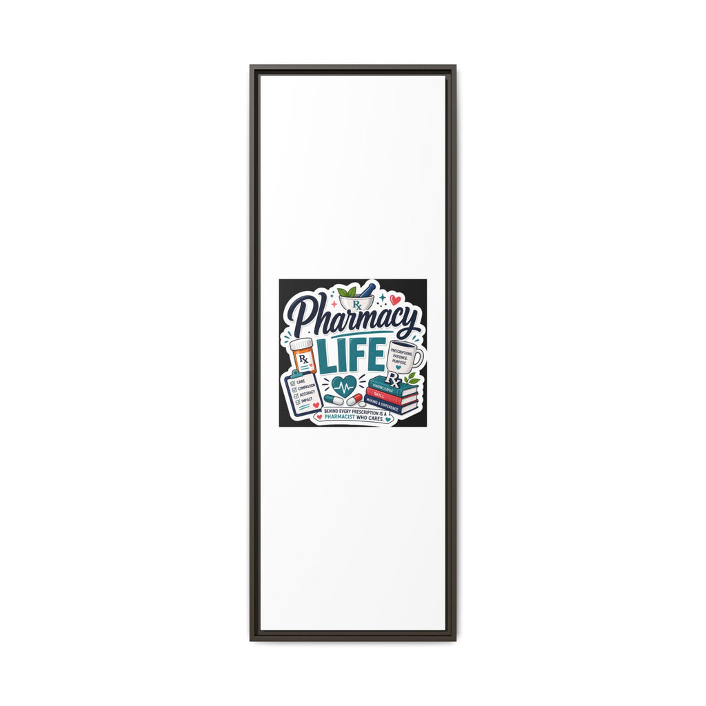 Pharmacy Life Framed Canvas Art — Colorful Pharmacist Wall Decor