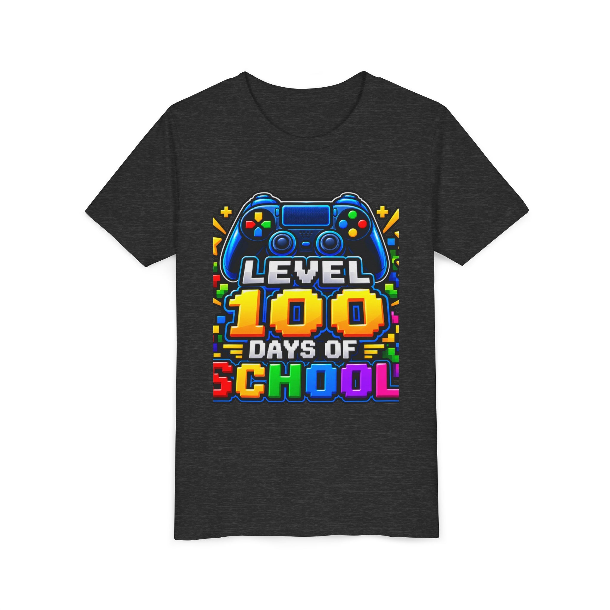 Level 100 Days of School Youth Tee — Gamer 100th Day of School Shirt