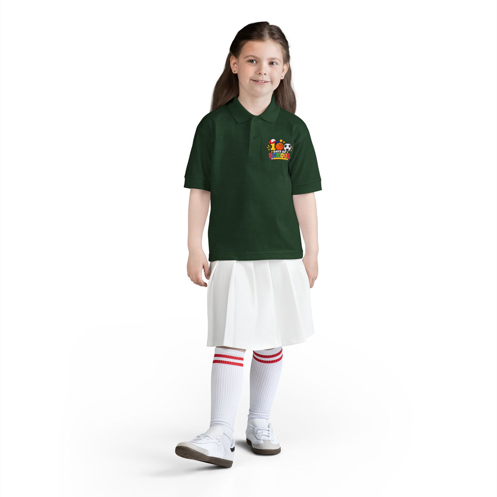 Youth Polo — "100 Days of School" Sport-Themed Kids Polo
