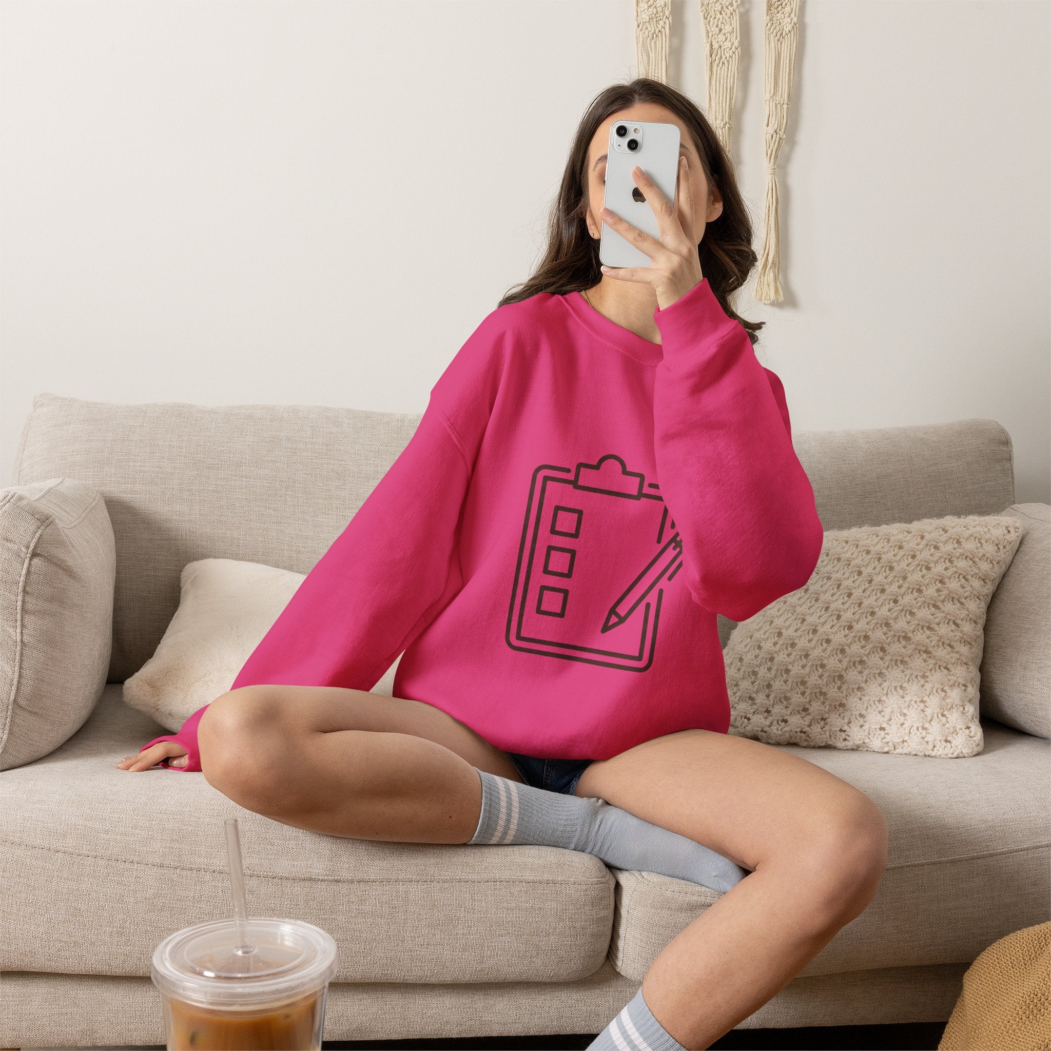 Checklist Crewneck Sweatshirt — Minimal Planner Icon Pullover