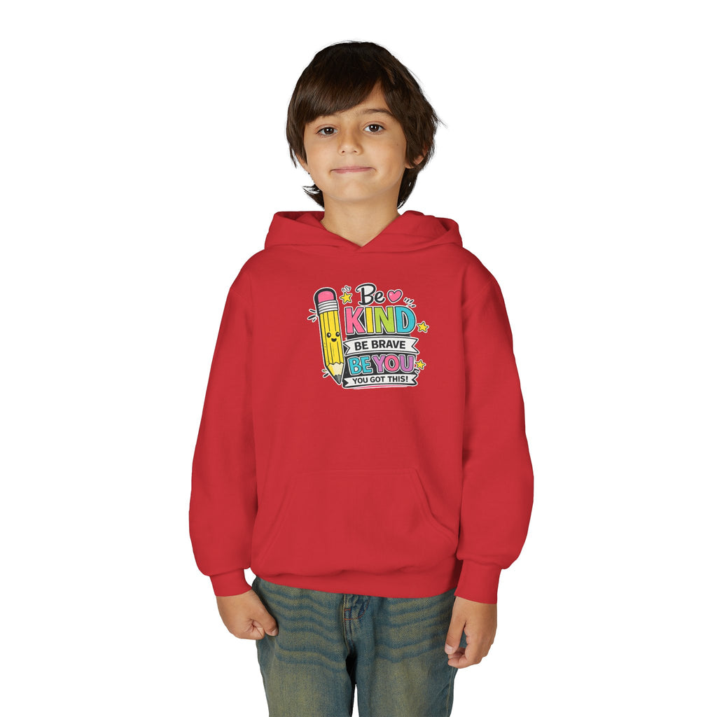 Be Kind Youth Hoodie – Encouraging Back-to-School Kids Sweatshirt