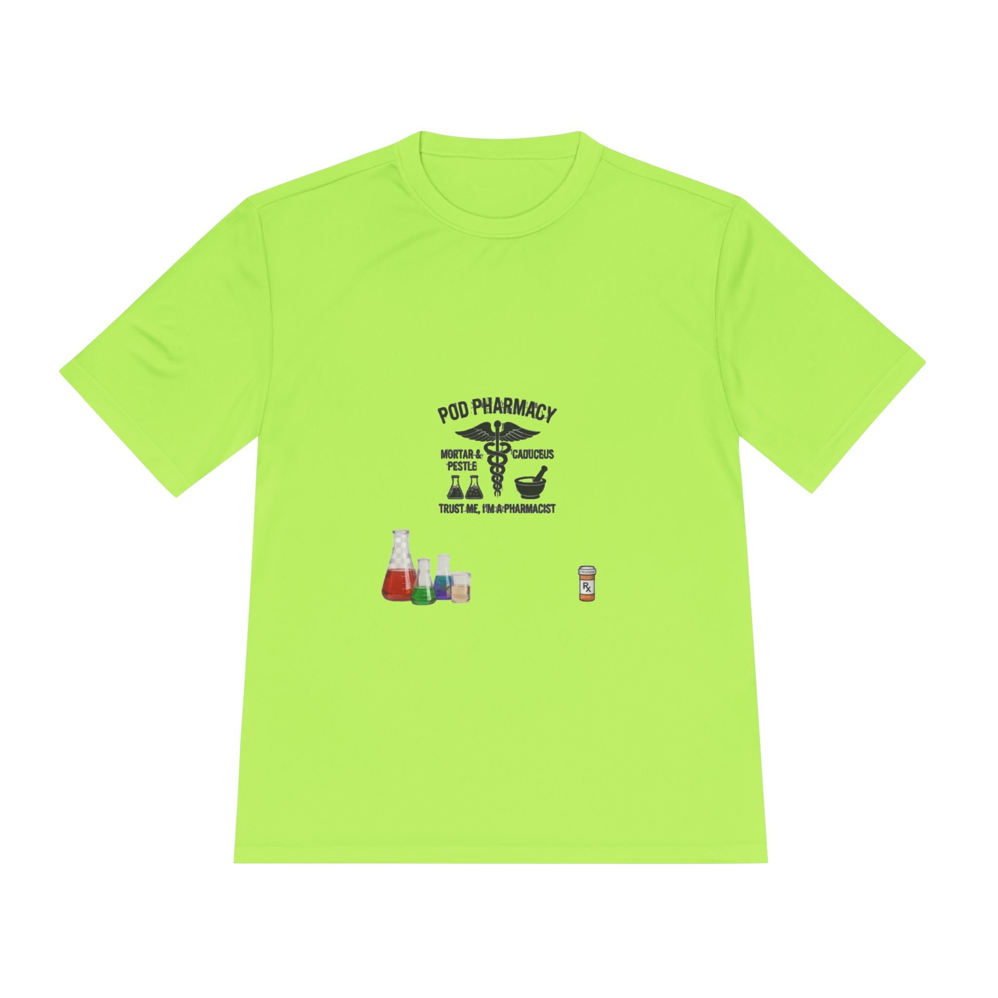 Lab Tech Tee — 'PhD Pharmacy' Science Beakers Graphic Shirt