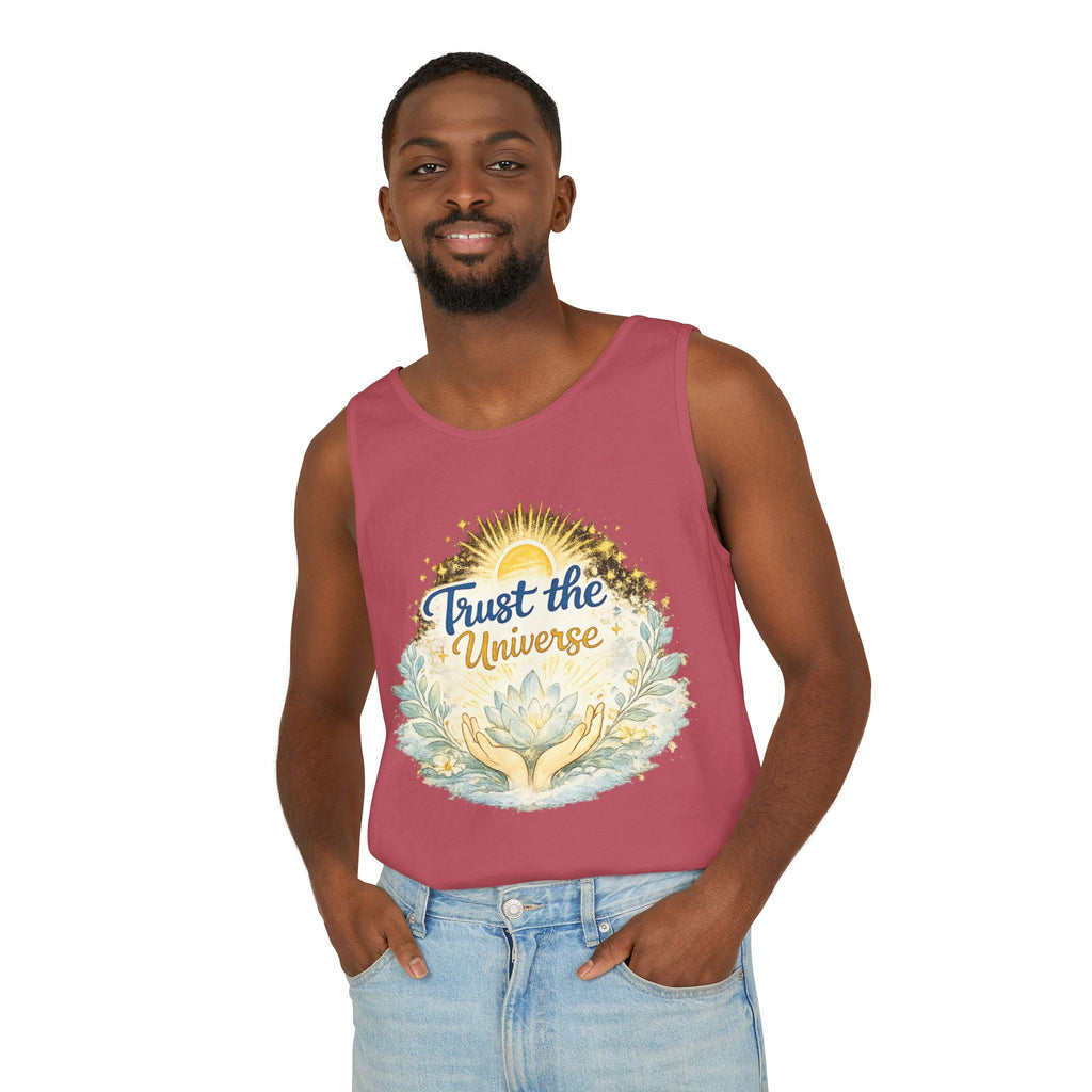 Trust the Universe Tank Top — Spiritual Lotus Graphic Vest