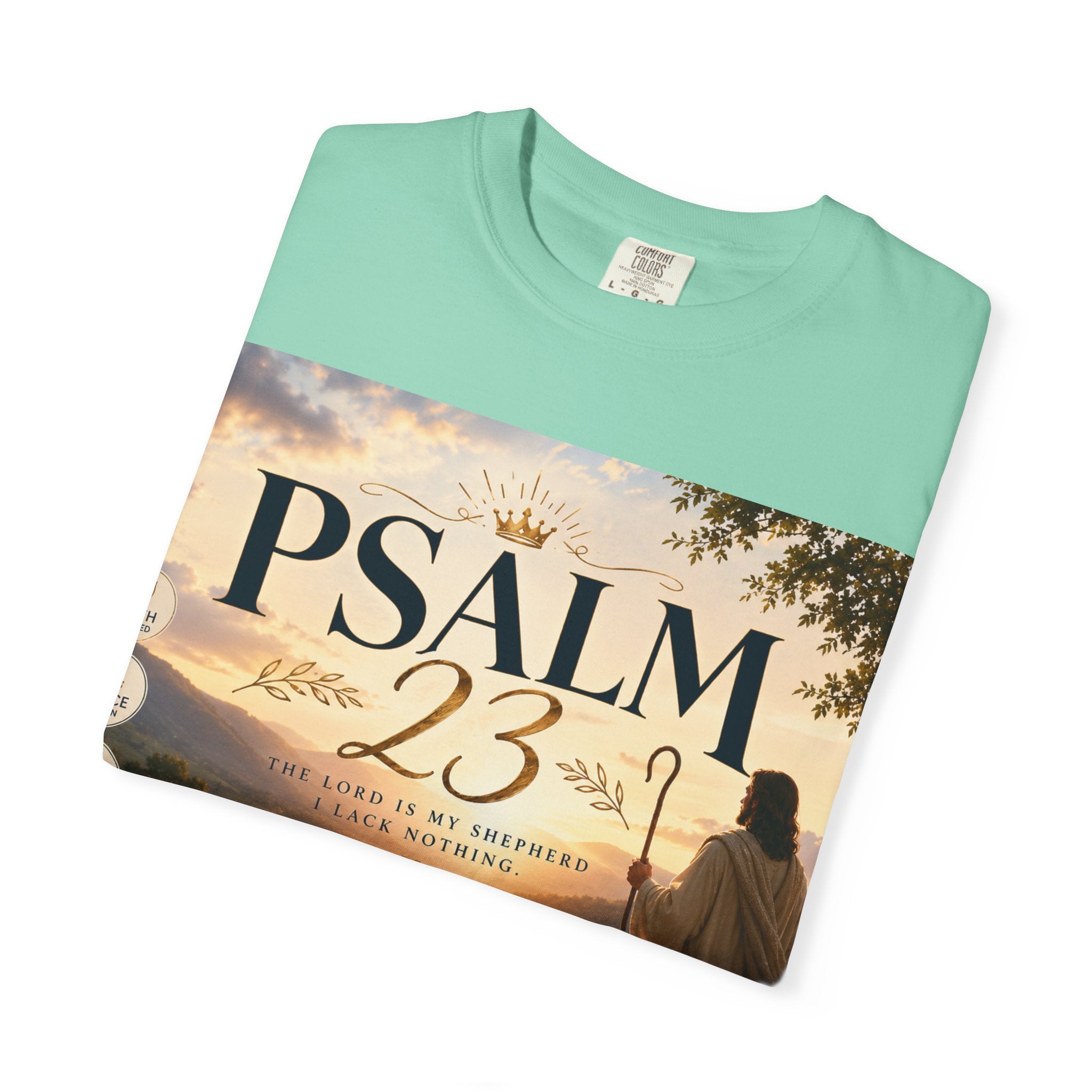 Psalm 23 T-Shirt — Christian Faith Shepherd Graphic Tee