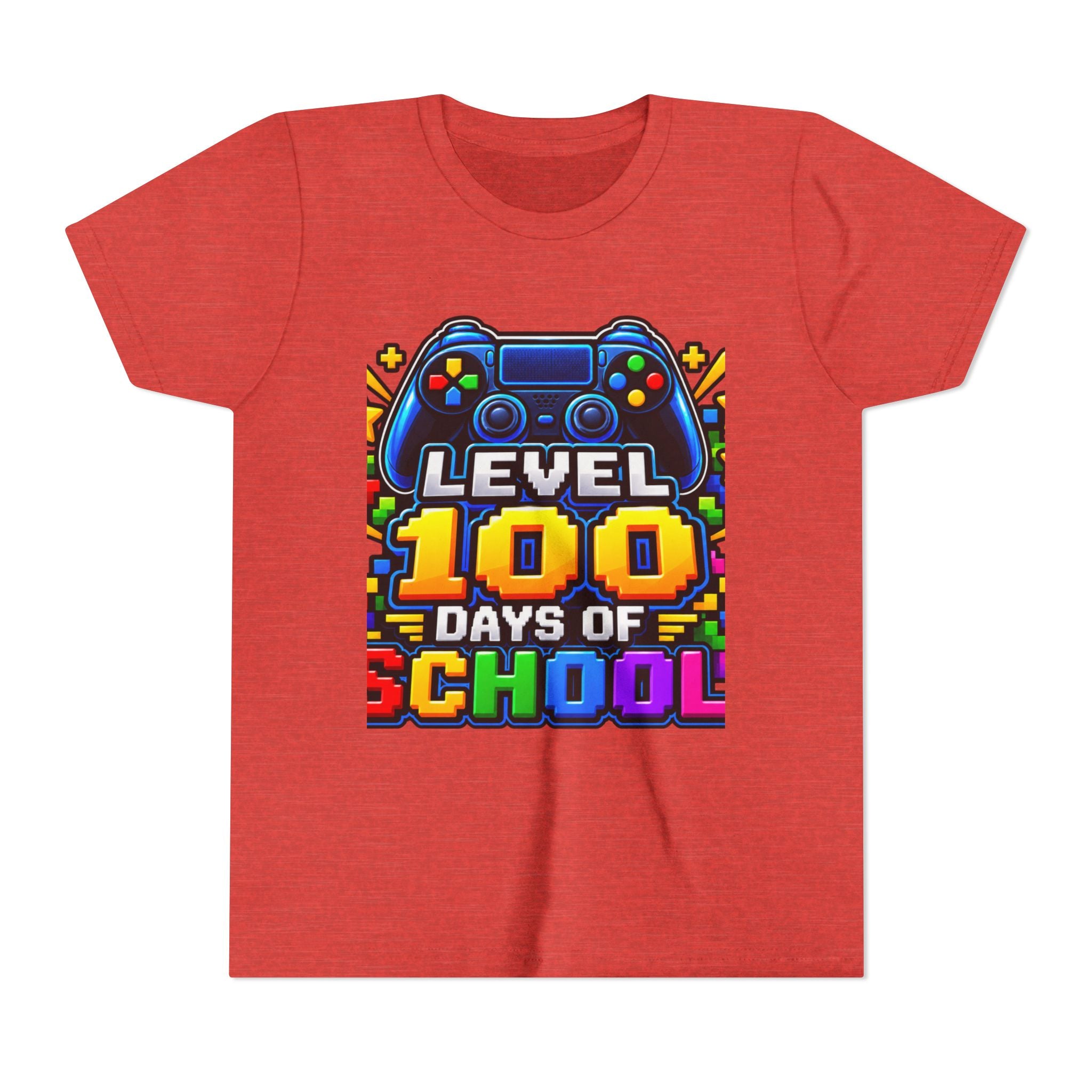 Level 100 Days of School Youth Tee — Gamer 100th Day of School Shirt