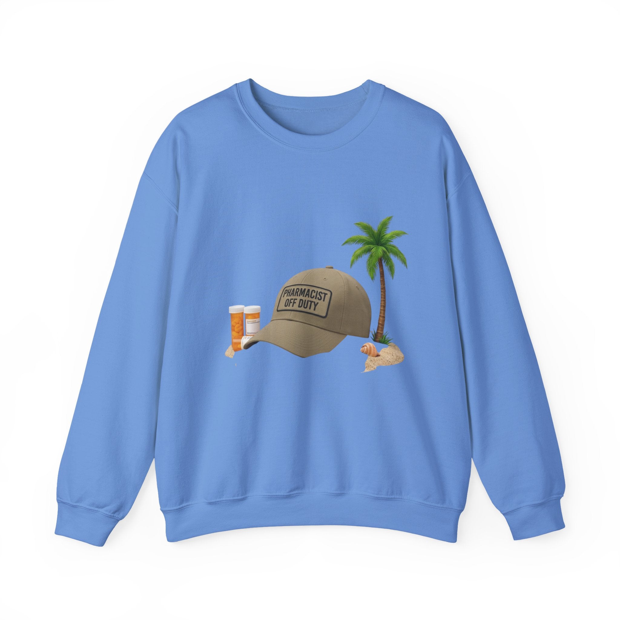 Vacation Vibes Sweatshirt — 'Pharmacist Off Duty' Palm Tree Travel Crewneck